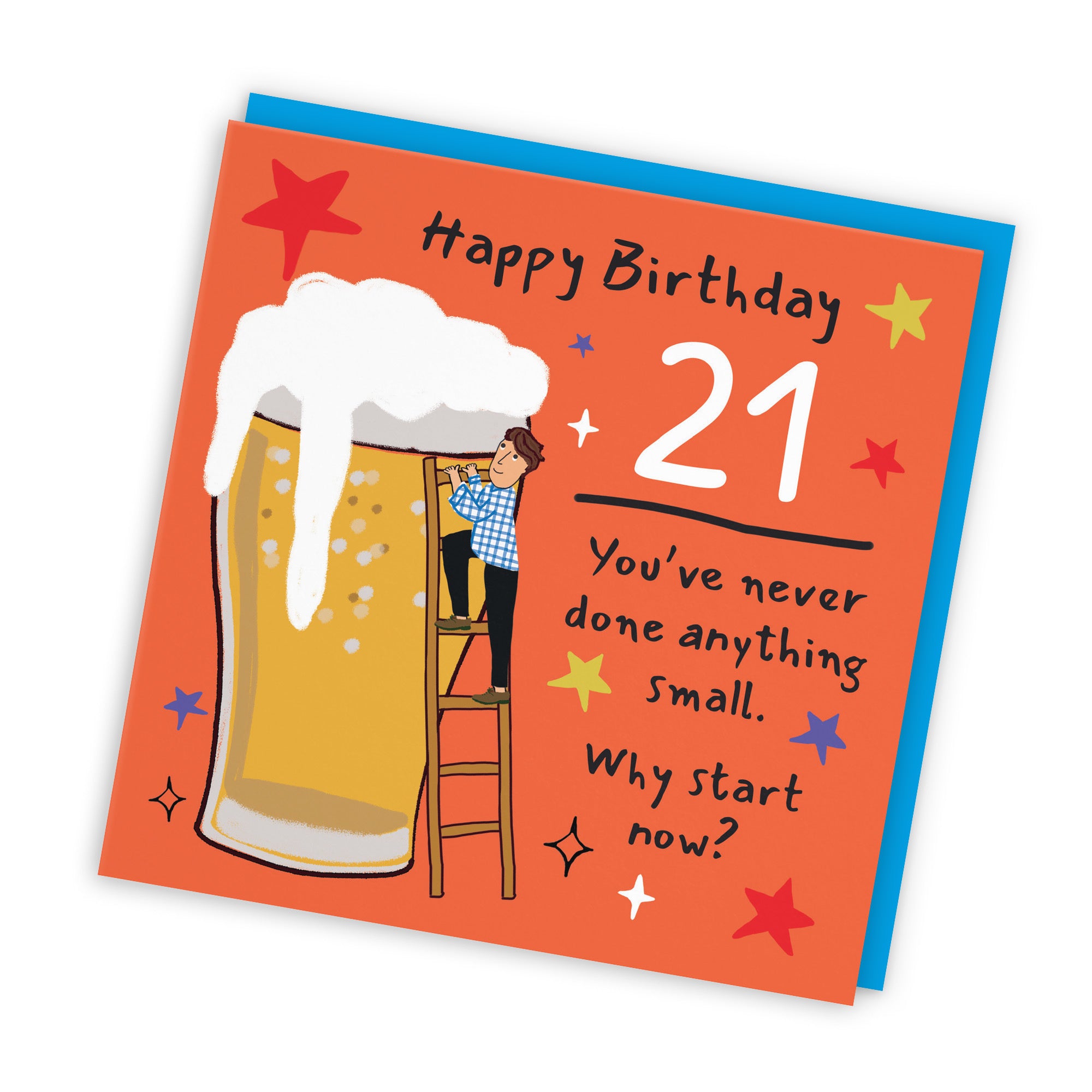 Men's 21st Birthday Card Big Beer Laugh Out Loud - Default Title (GK00248)