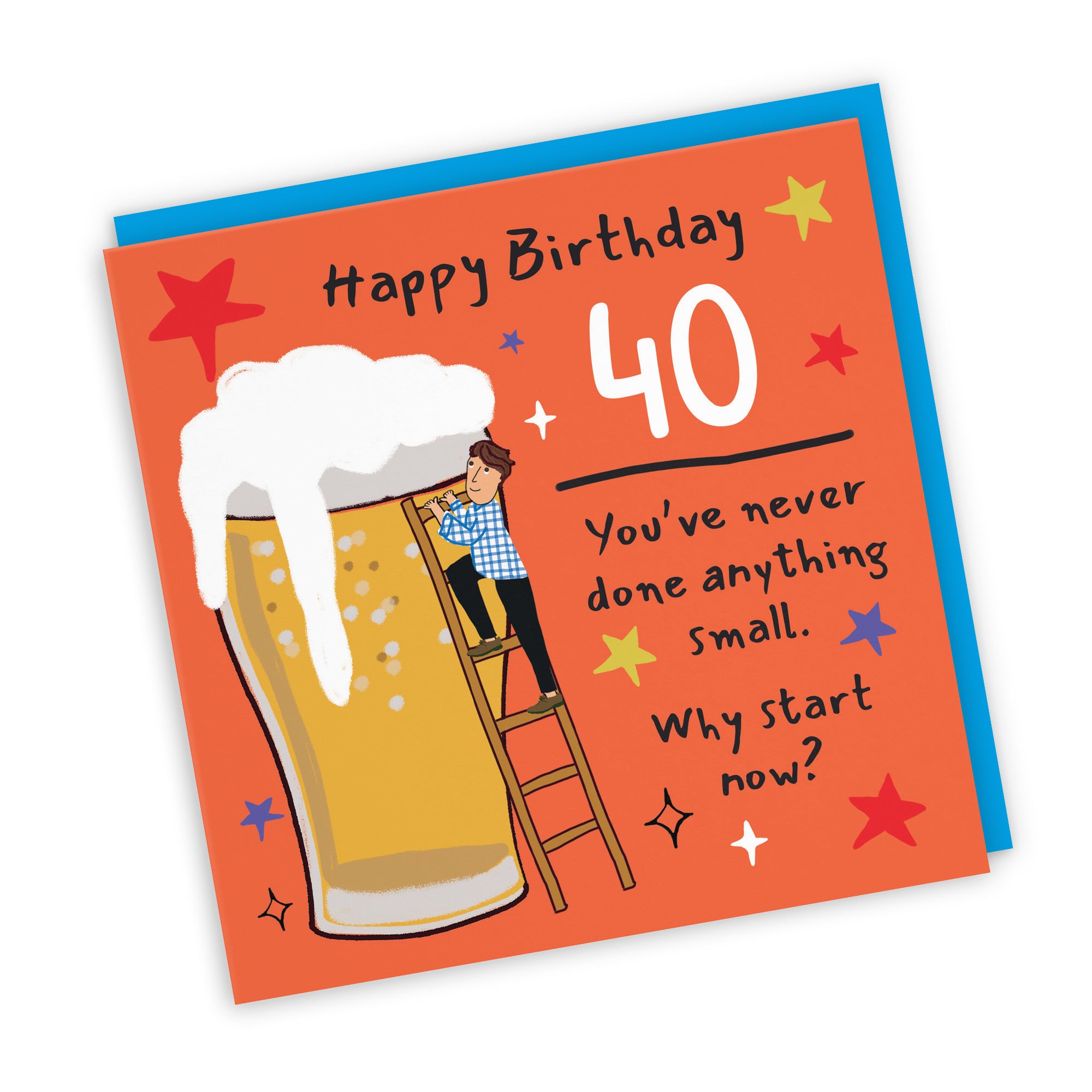 Men's 40th Birthday Card Big Beer Laugh Out Loud - Default Title (GK00250)