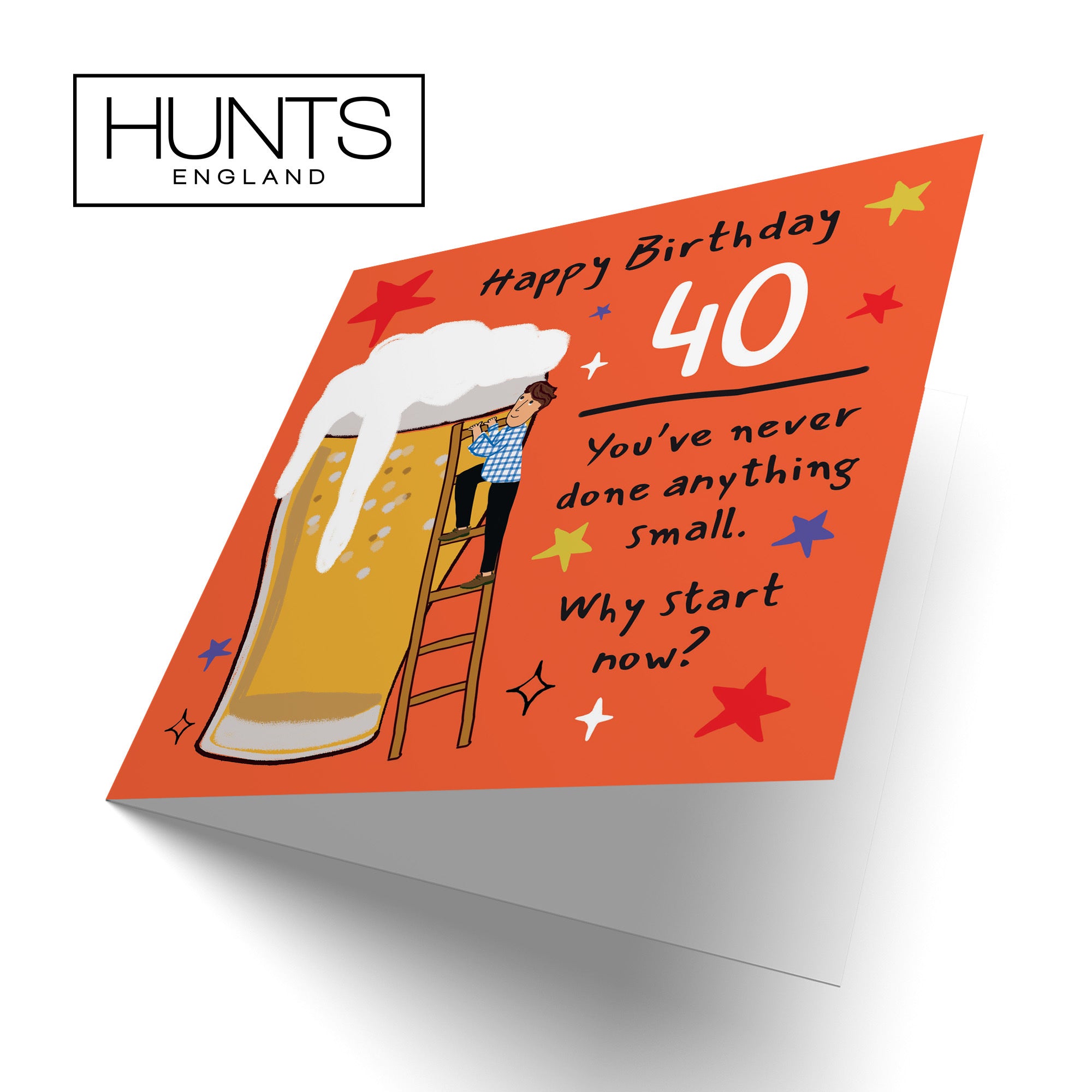 Men's 40th Birthday Card Big Beer Laugh Out Loud - Default Title (GK00250)