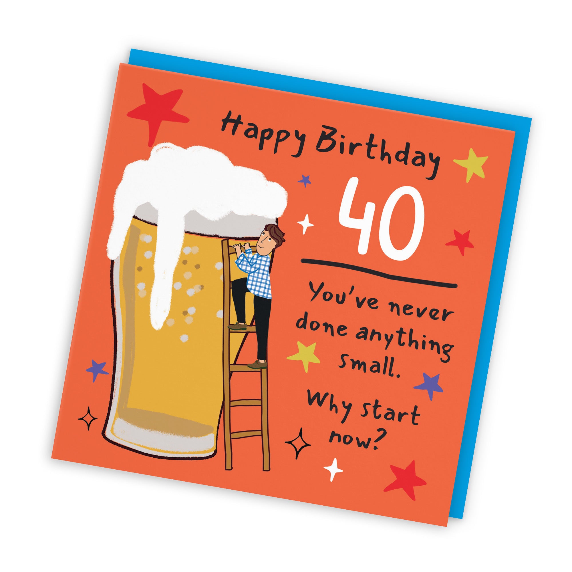 Men's 40th Birthday Card Big Beer Laugh Out Loud - Default Title (GK00250)