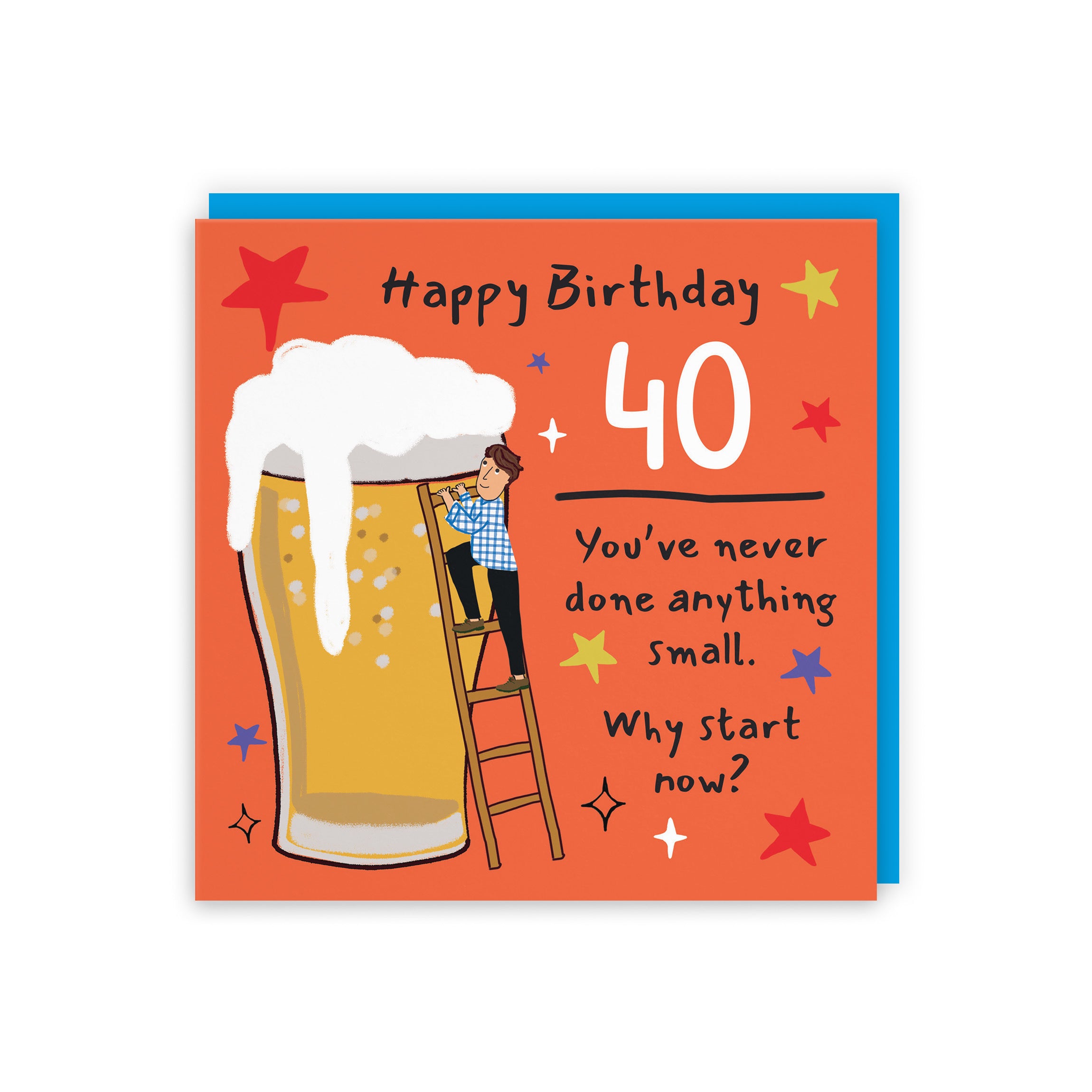 Men's 40th Birthday Card Big Beer Laugh Out Loud - Default Title (GK00250)