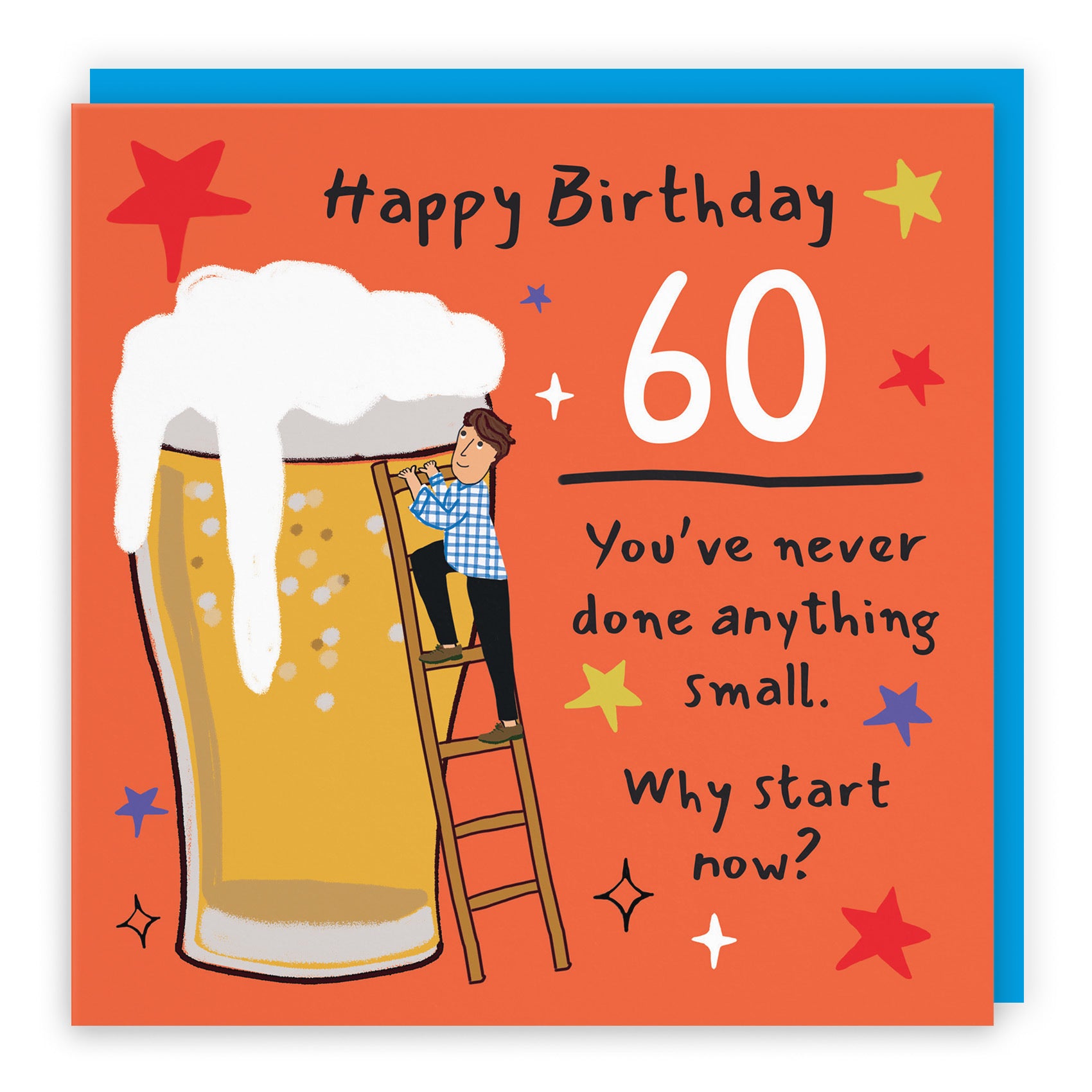 Men's 60th Birthday Card Big Beer Laugh Out Loud - Default Title (GK00252)