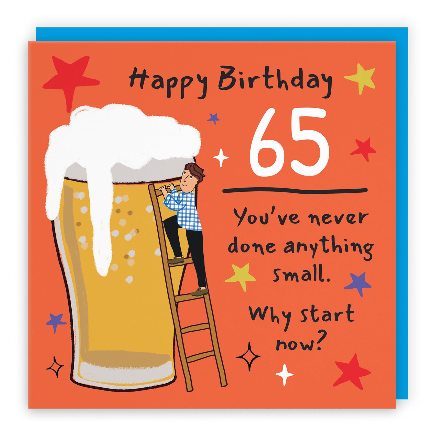 Men's 65th Birthday Card Big Beer Laugh Out Loud - Default Title (GK00253)