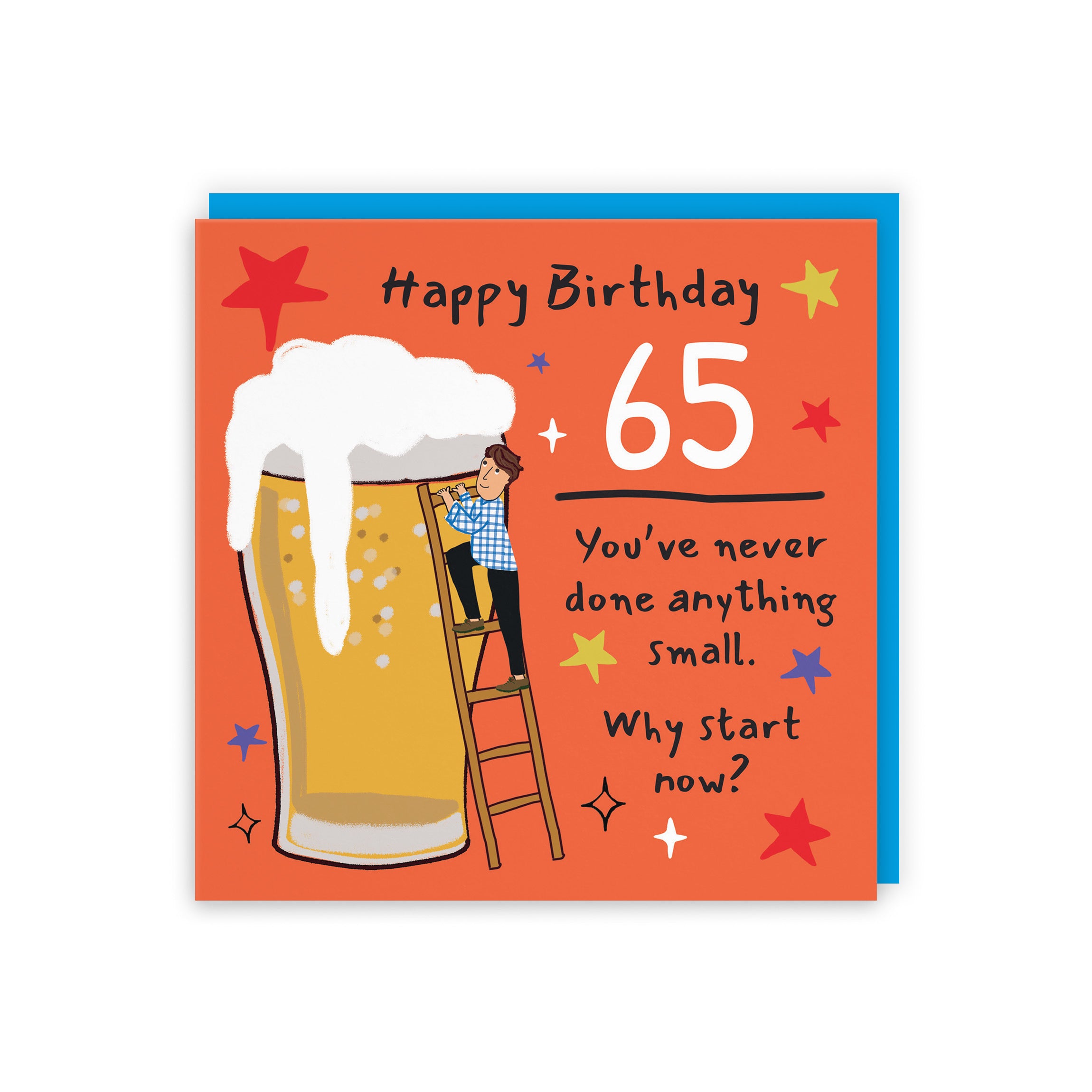 Men's 65th Birthday Card Big Beer Laugh Out Loud - Default Title (GK00253)