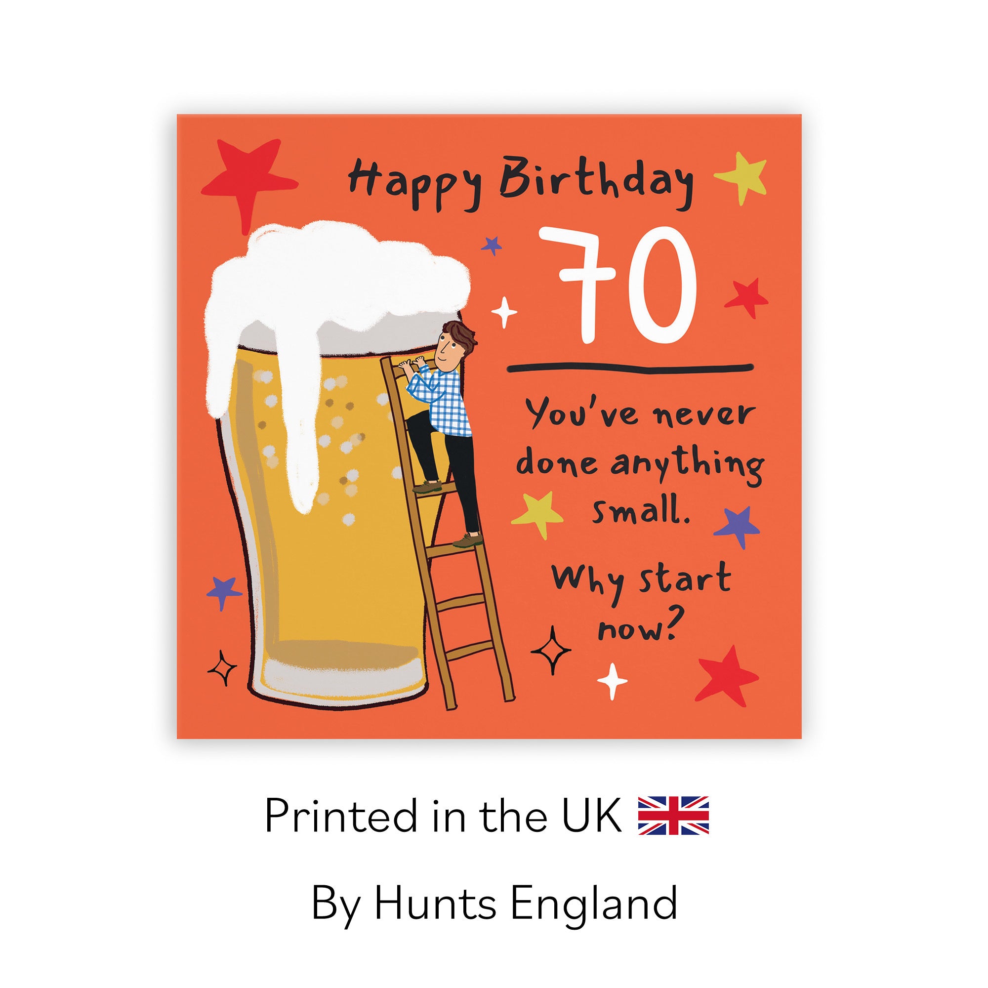 Men's 70th Birthday Card Big Beer Laugh Out Loud - Default Title (GK00254)