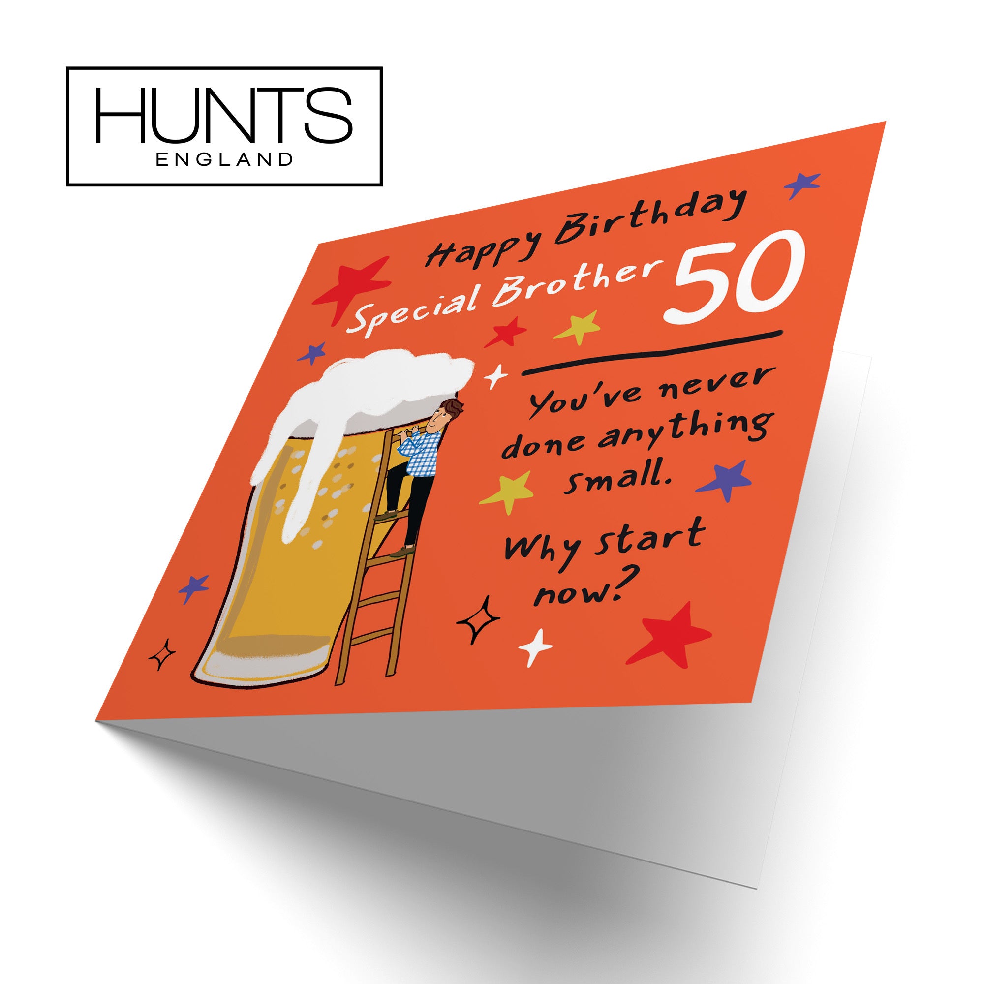 50th Brother Birthday Card Big Beer Laugh Out Loud - Default Title (GK00262)