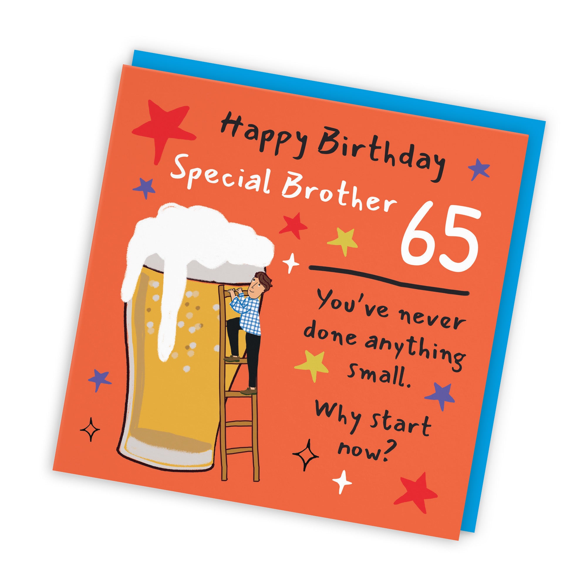 65th Brother Birthday Card Big Beer Laugh Out Loud - Default Title (GK00264)