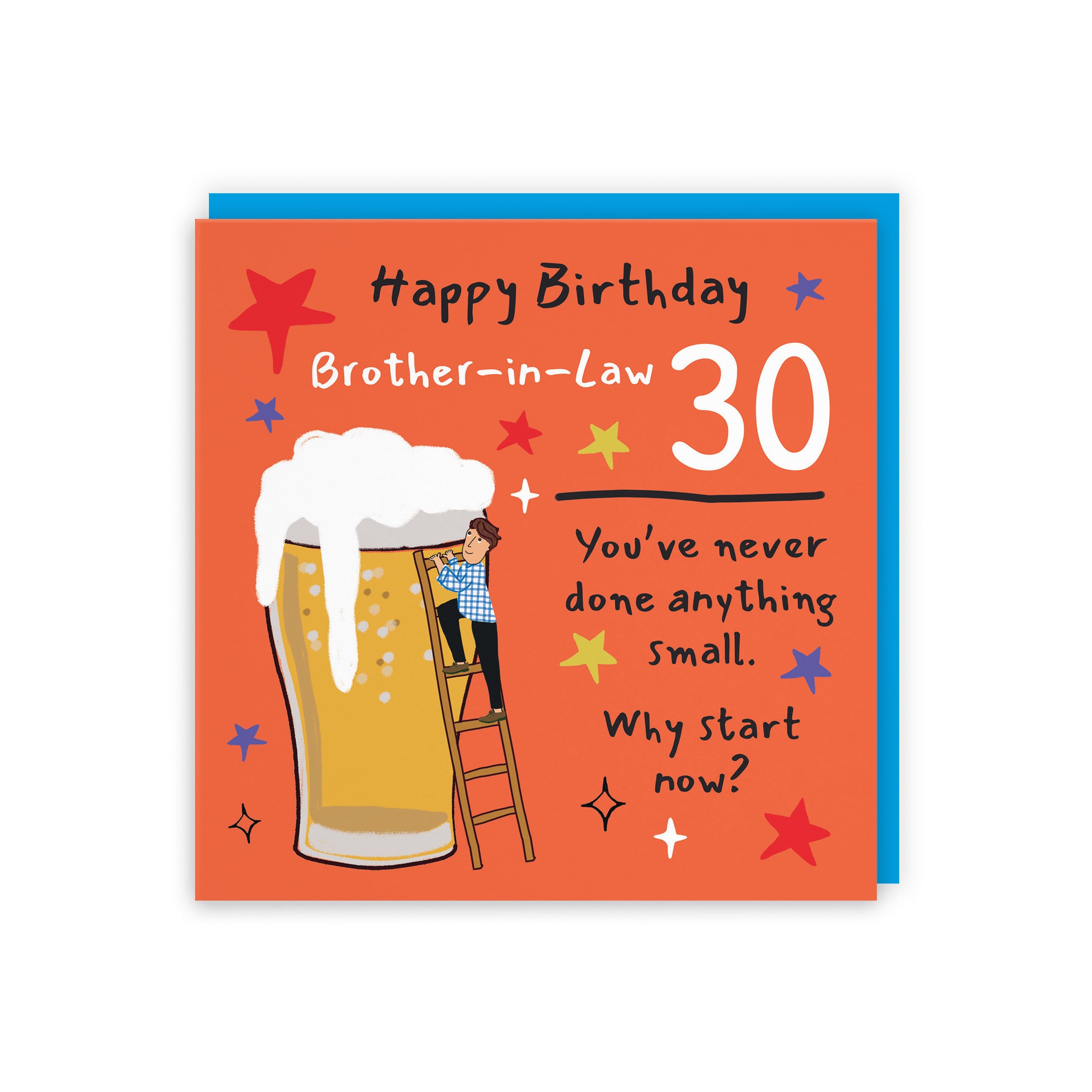 30th Brother-in-Law Birthday Card Big Beer Laugh Out Loud - Default Title (GK00266)