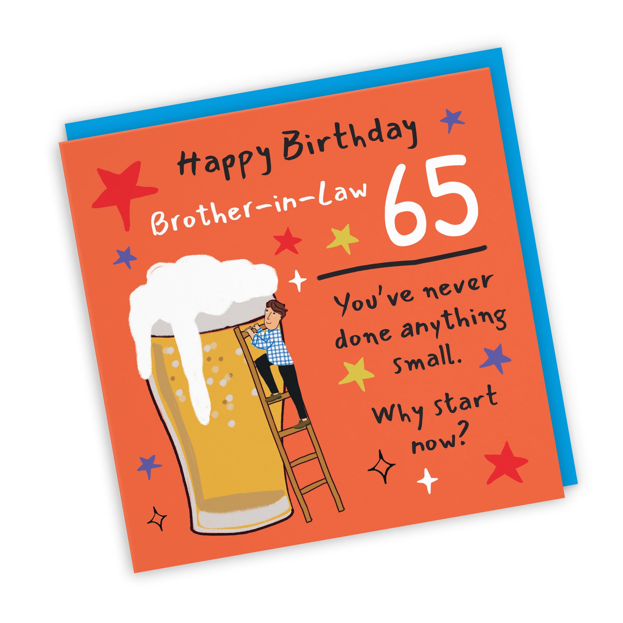 65th Brother-in-Law Birthday Card Big Beer Laugh Out Loud - Default Title (GK00270)