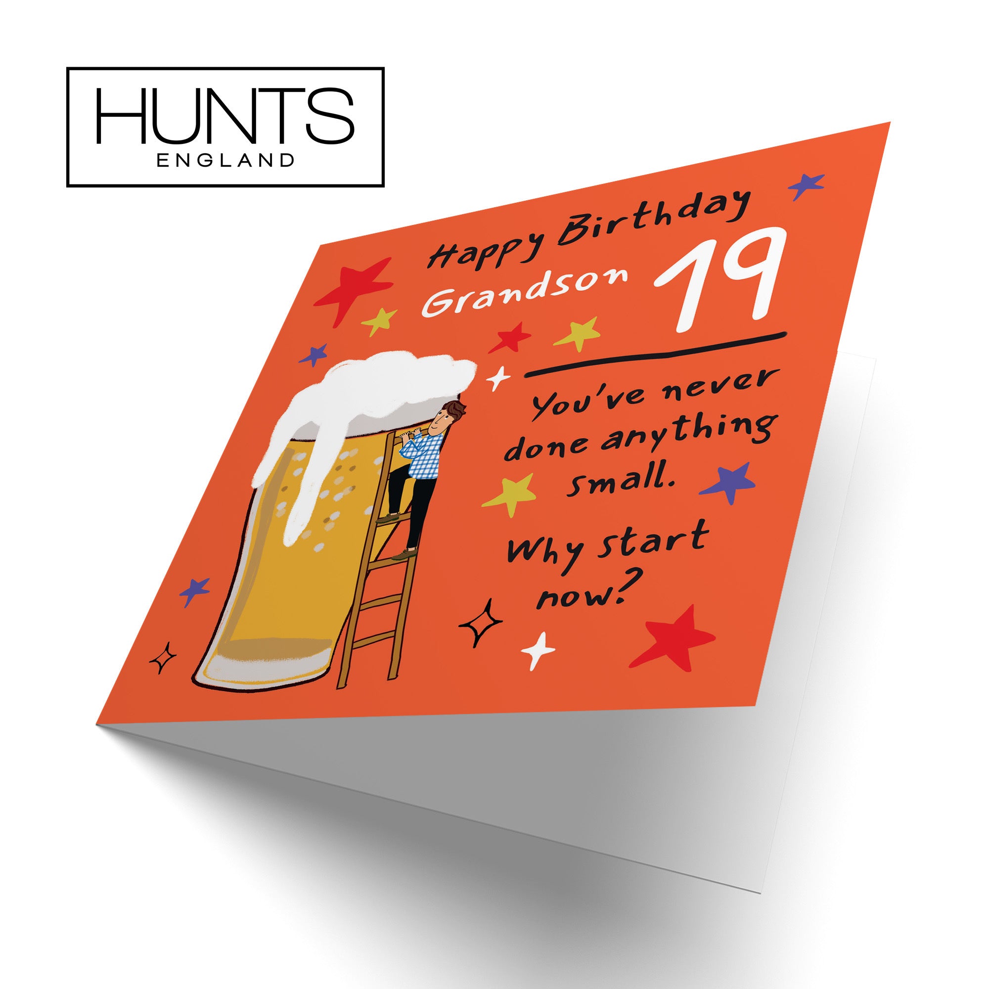 19th Grandson Birthday Card Big Beer Laugh Out Loud - Default Title (GK00286)