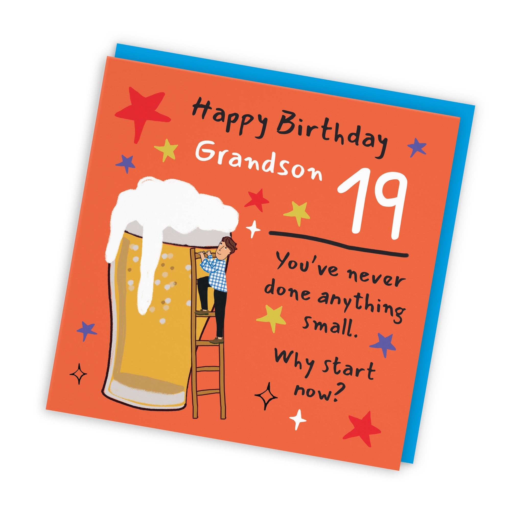 19th Grandson Birthday Card Big Beer Laugh Out Loud - Default Title (GK00286)