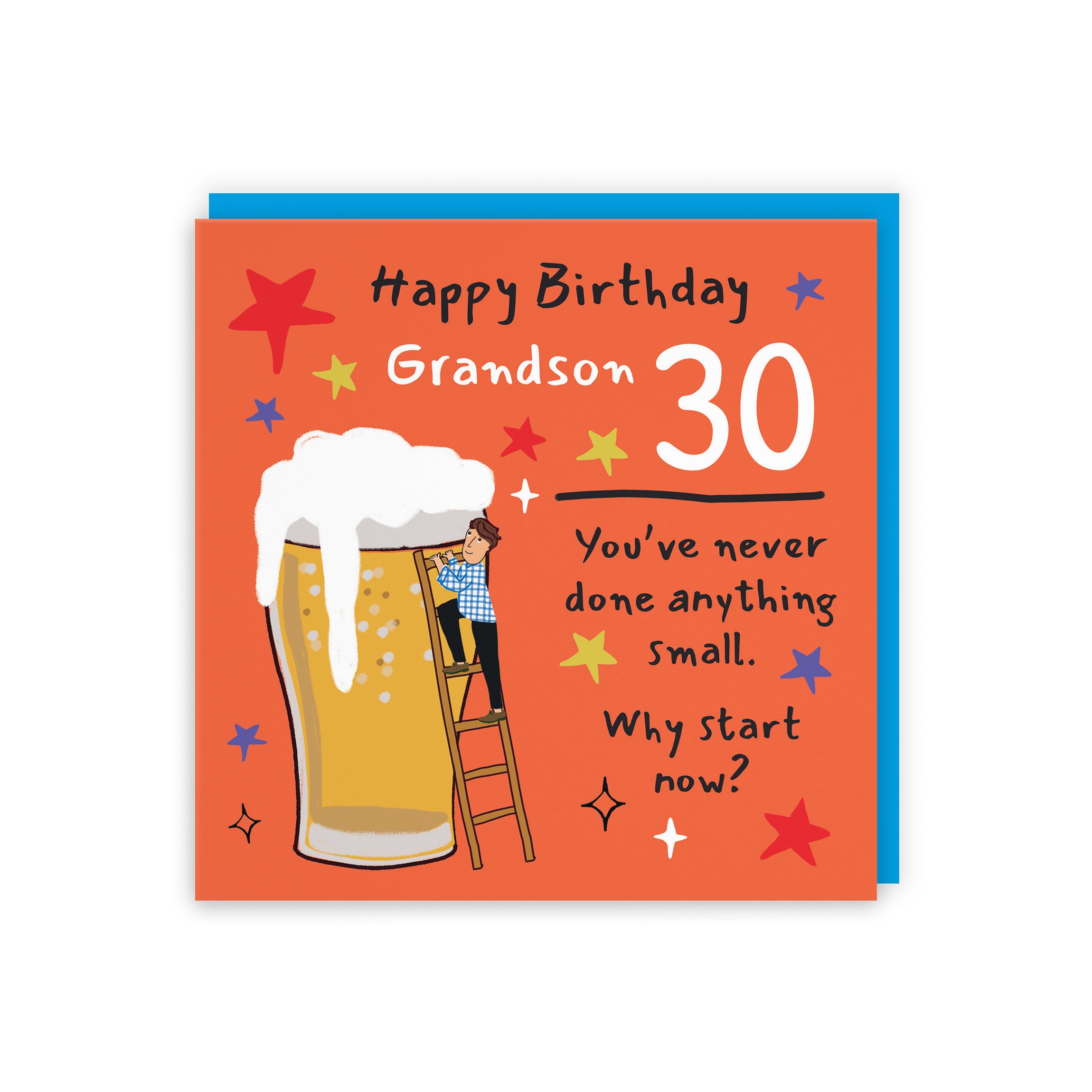 30th Grandson Birthday Card Big Beer Laugh Out Loud - Default Title (GK00289)