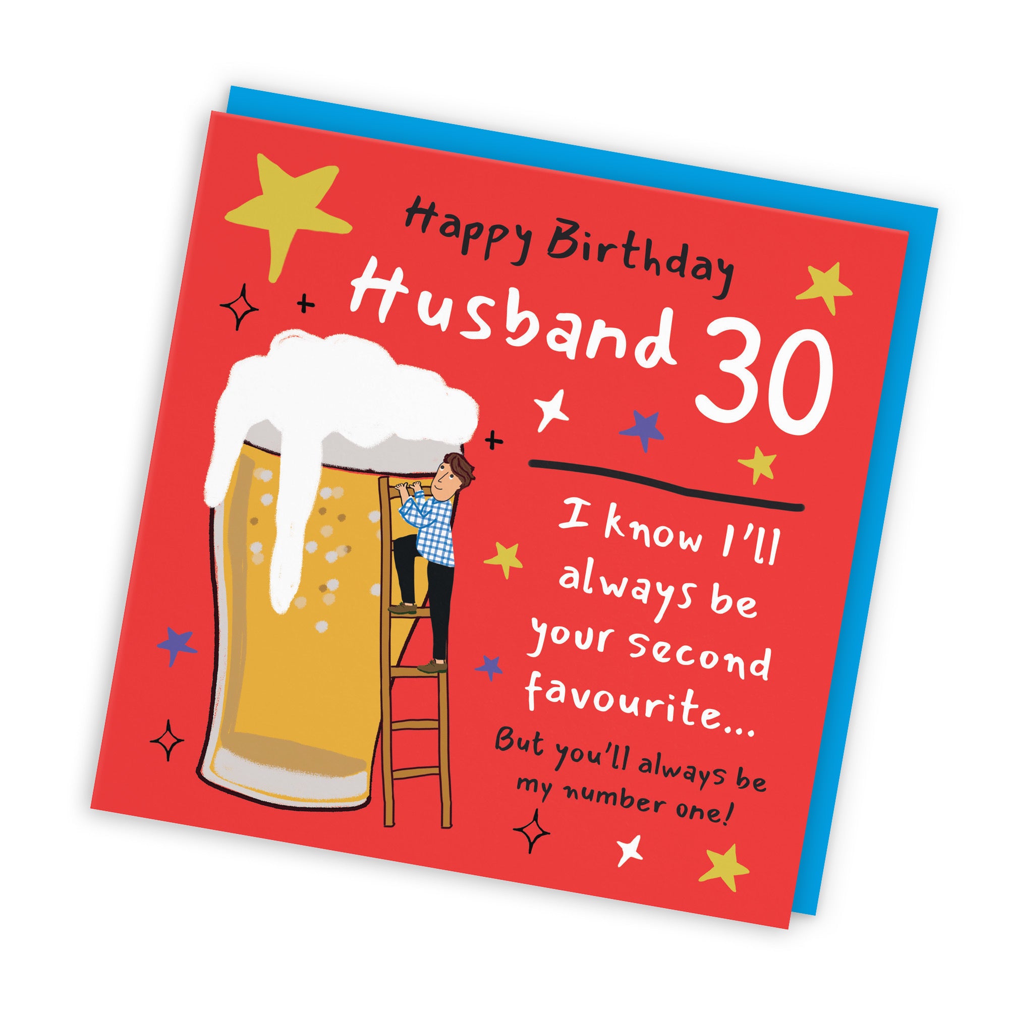 30th Husband Birthday Card Big Beer Laugh Out Loud - Default Title (GK00292)