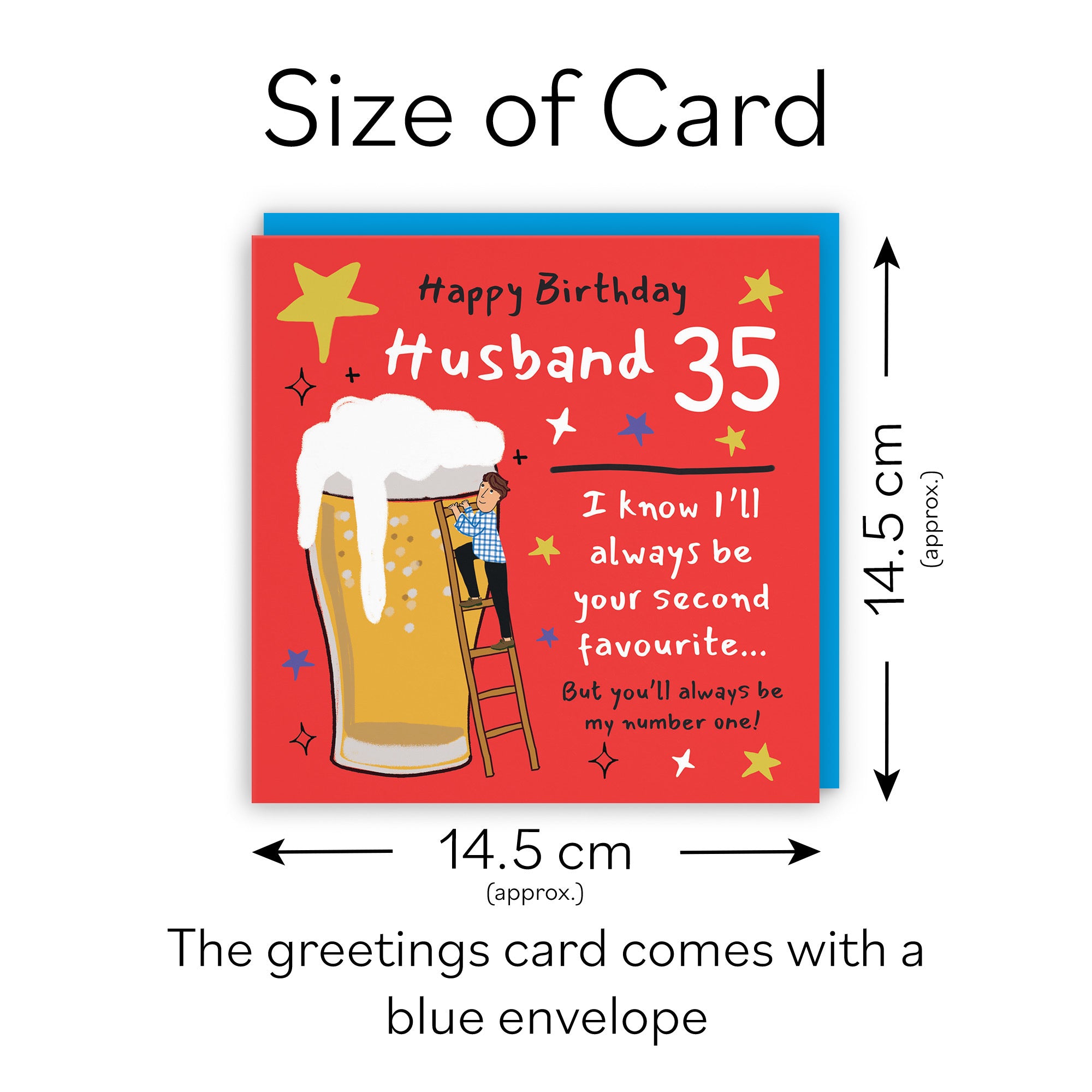35th Husband Birthday Card Big Beer Laugh Out Loud - Default Title (GK00293)