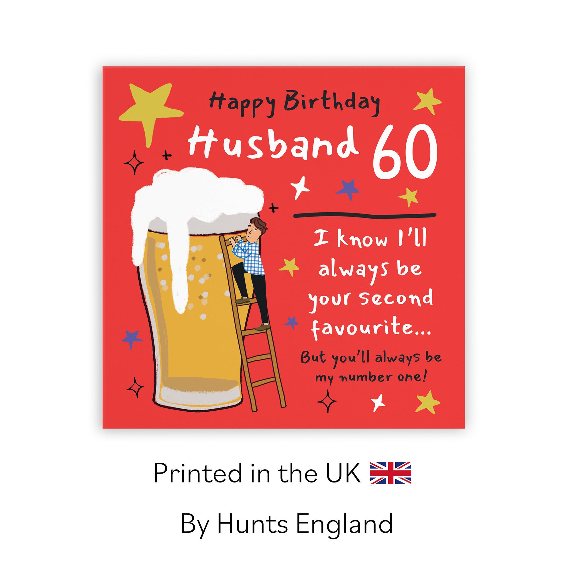 60th Husband Birthday Card Big Beer Laugh Out Loud - Default Title (GK00298)