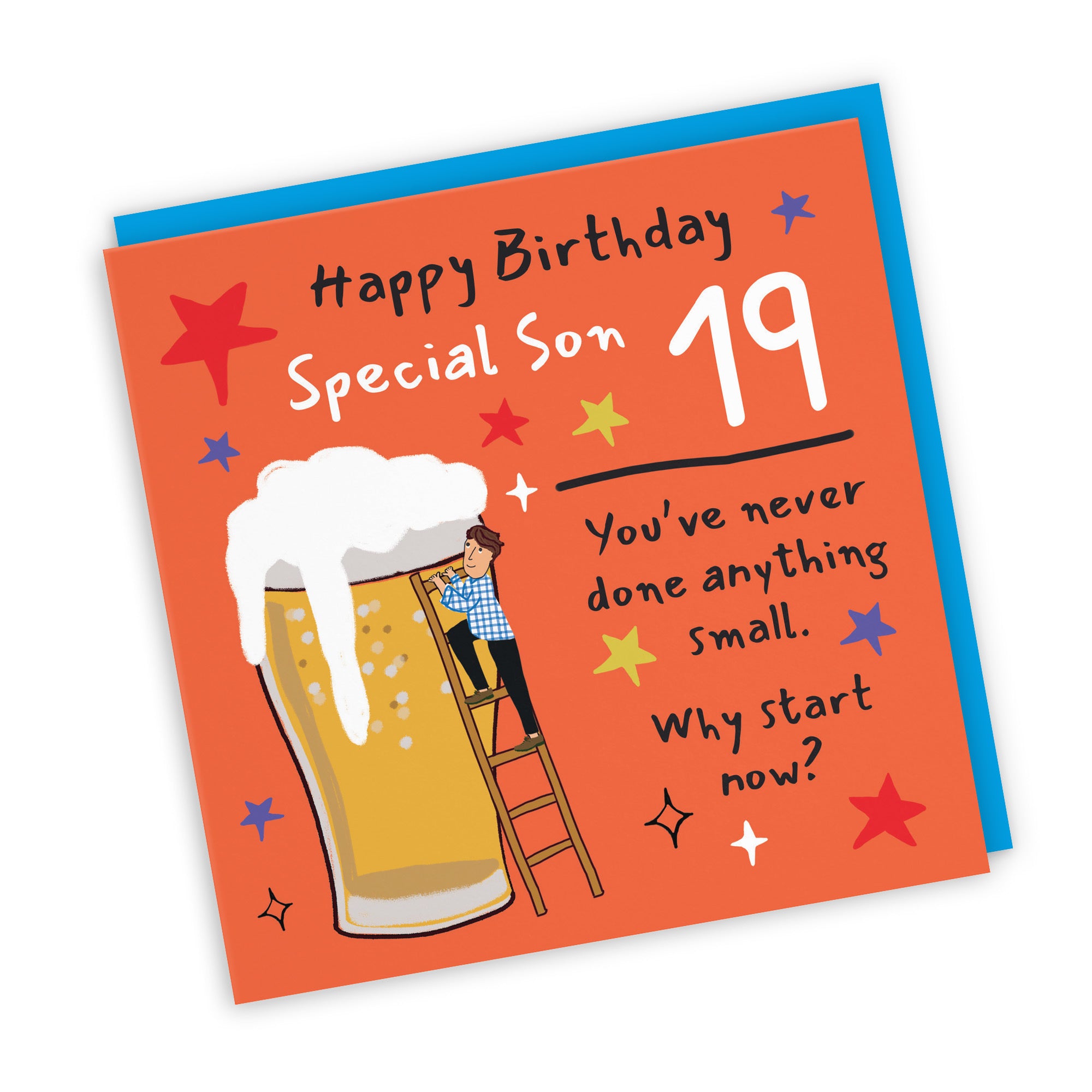 19th Son Birthday Card Big Beer Laugh Out Loud - Default Title (GK00308)