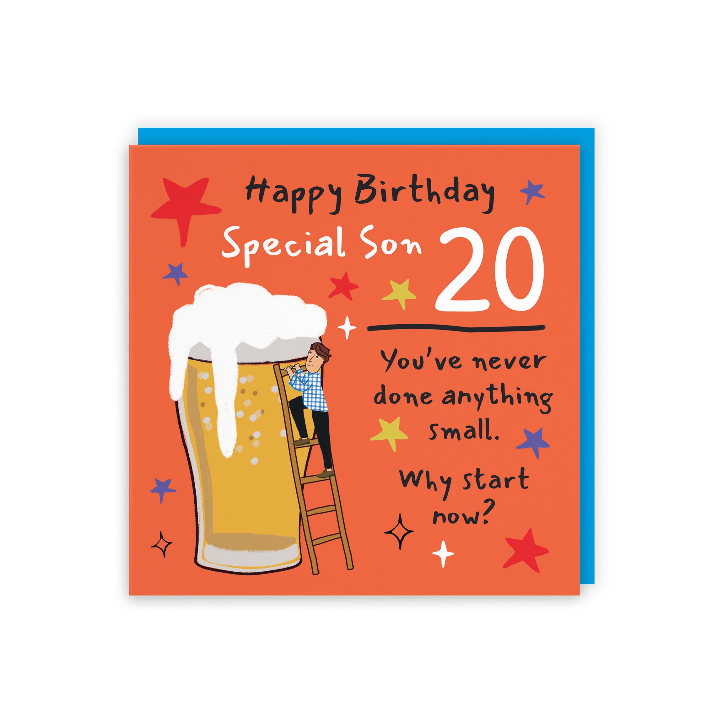 20th Son Birthday Card Big Beer Laugh Out Loud - Default Title (GK00309)