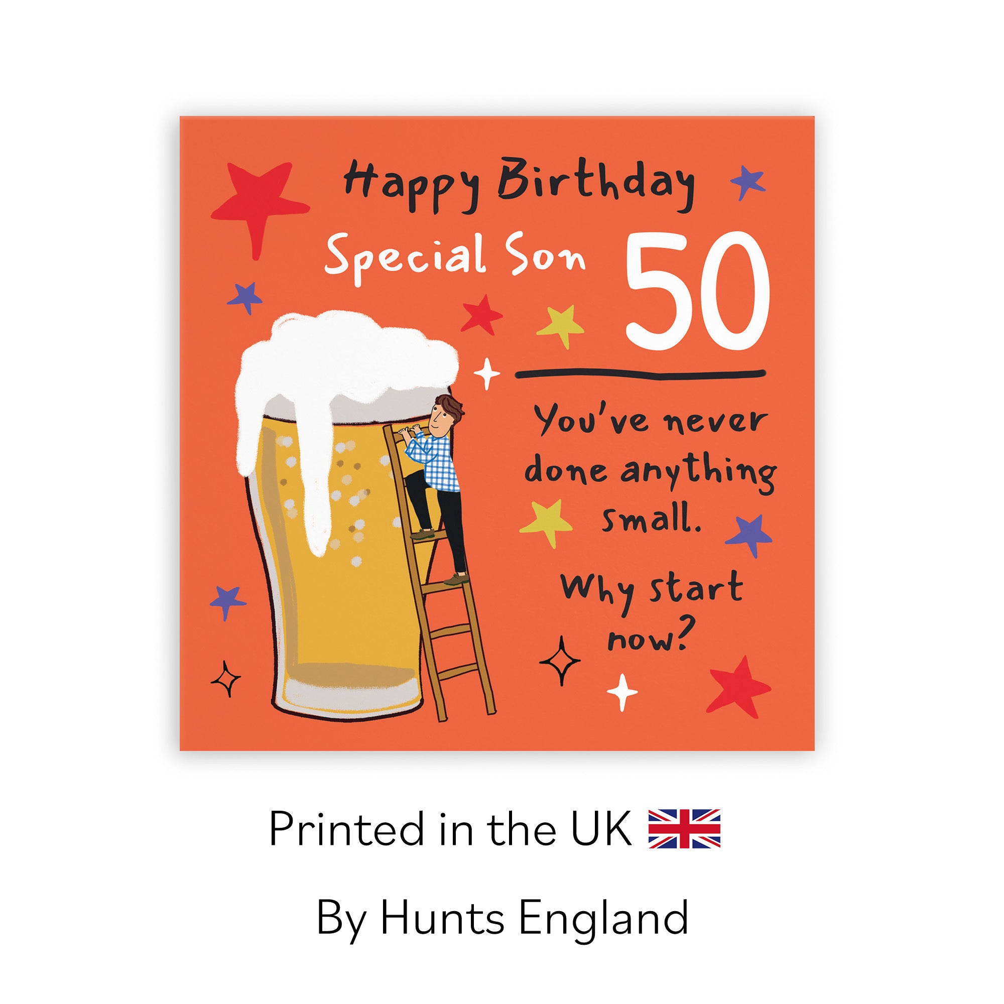 50th Son Birthday Card Big Beer Laugh Out Loud - Default Title (GK00313)