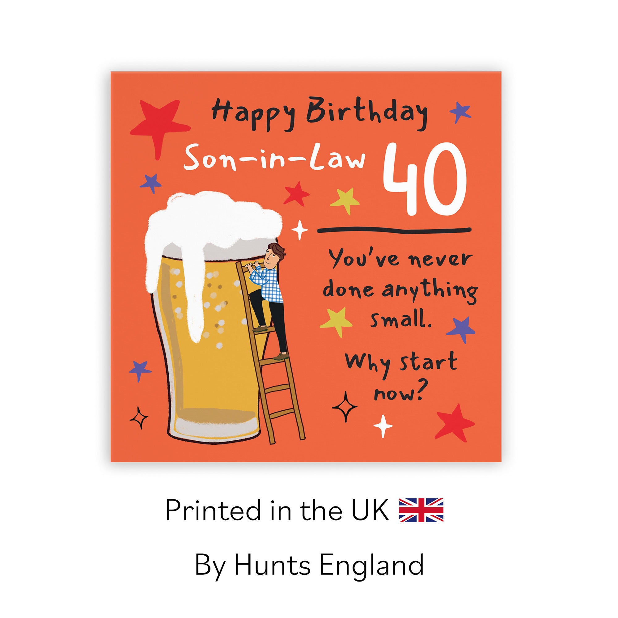 40th Son-in-Law Birthday Card Big Beer Laugh Out Loud - Default Title (GK00315)
