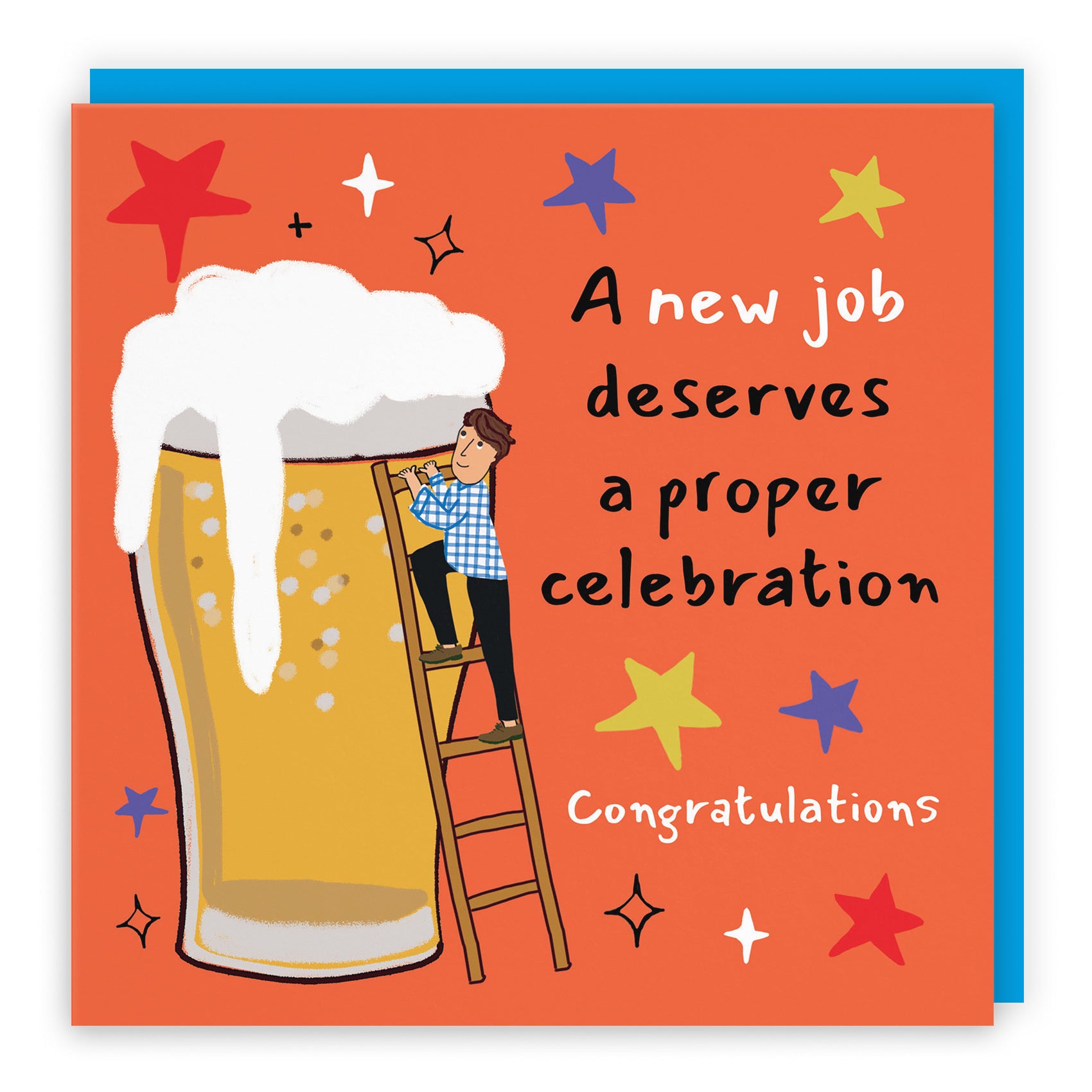 Men's New Job Congratulations Card Big Beer Laugh Out Loud - Default Title (GK00323)