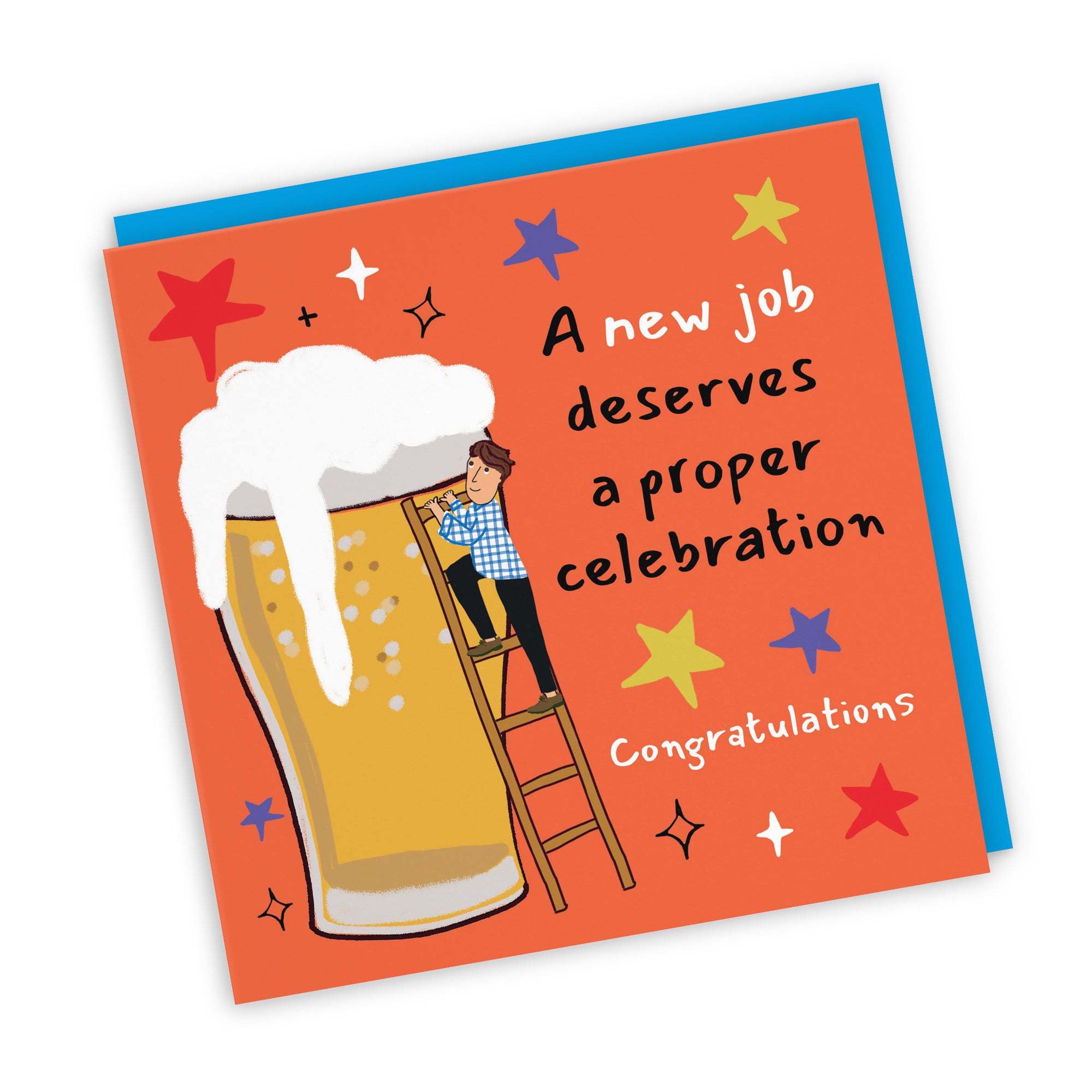 Men's New Job Congratulations Card Big Beer Laugh Out Loud - Default Title (GK00323)