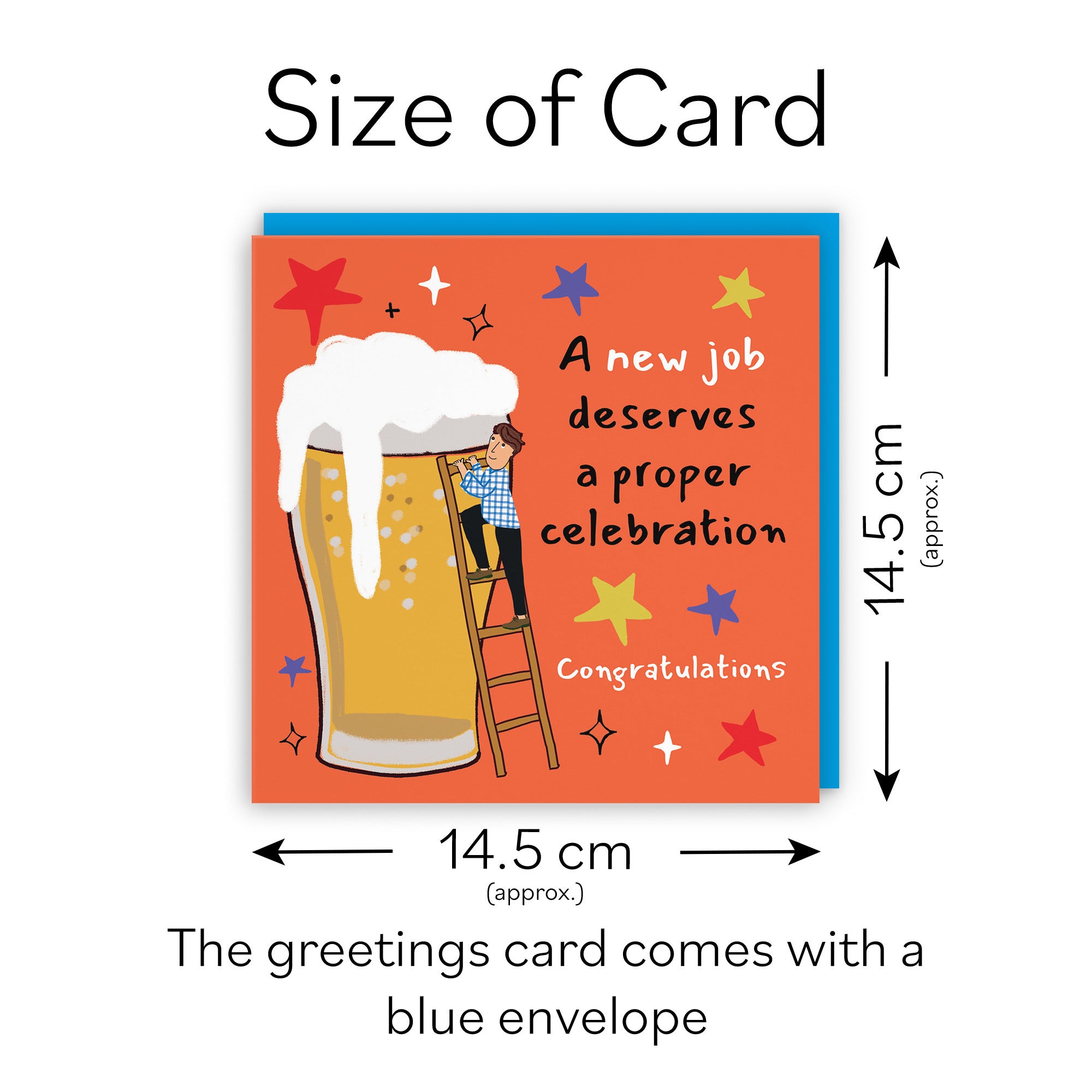 Men's New Job Congratulations Card Big Beer Laugh Out Loud - Default Title (GK00323)