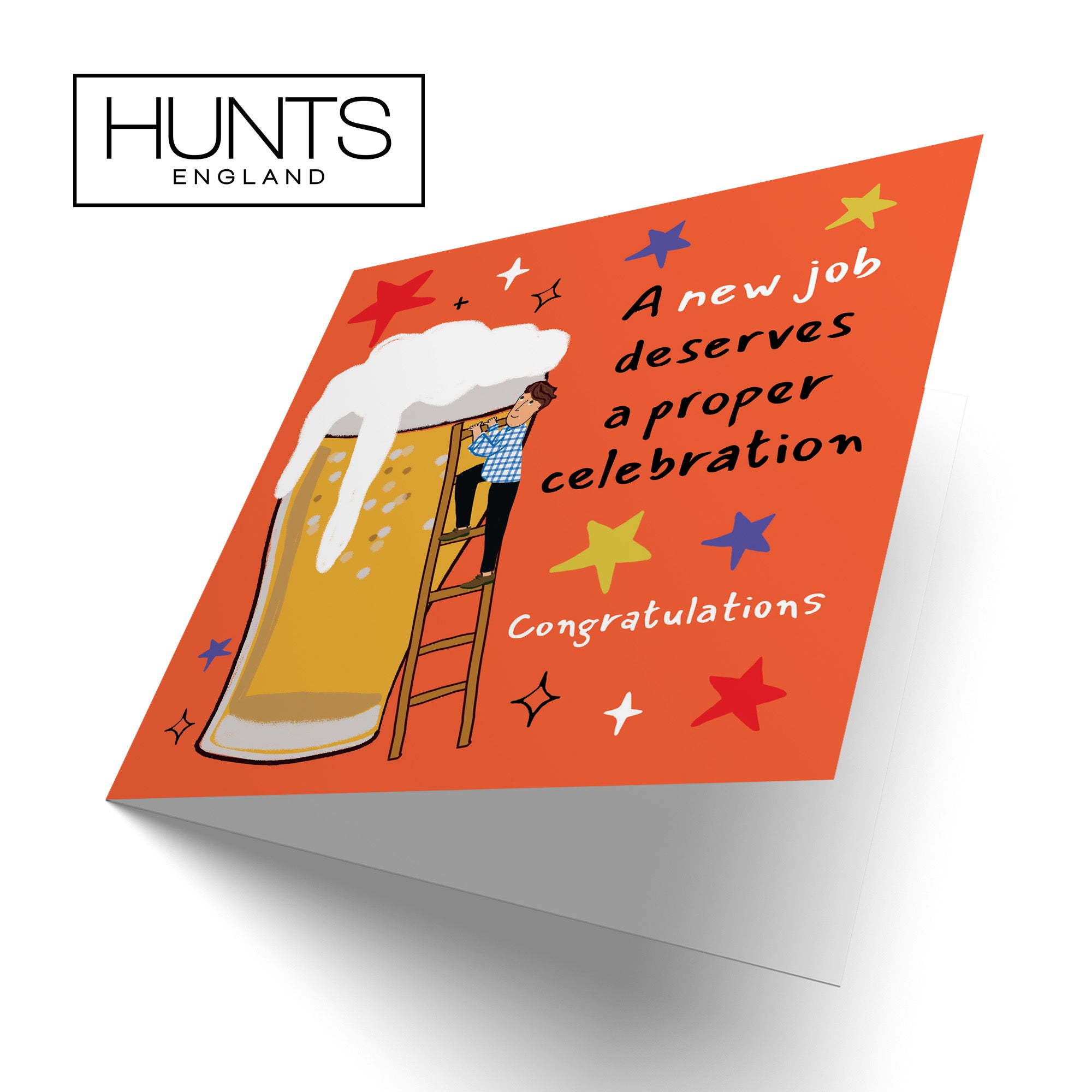 Men's New Job Congratulations Card Big Beer Laugh Out Loud - Default Title (GK00323)
