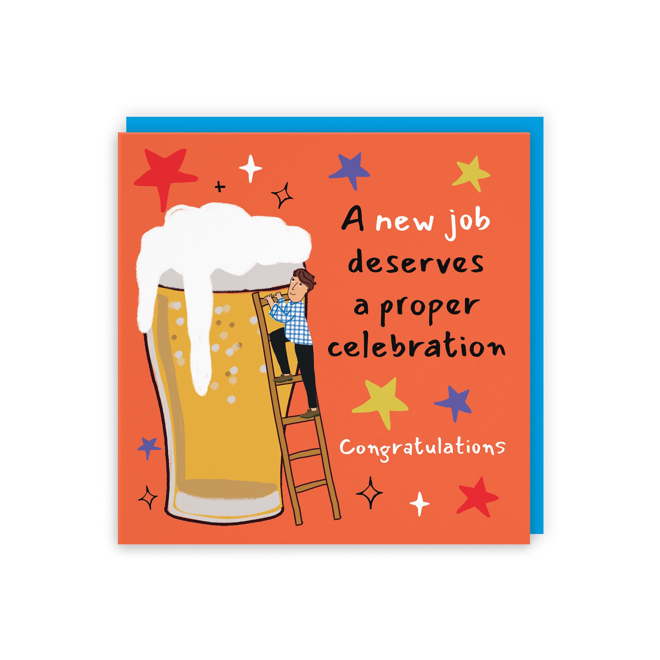 Men's New Job Congratulations Card Big Beer Laugh Out Loud - Default Title (GK00323)