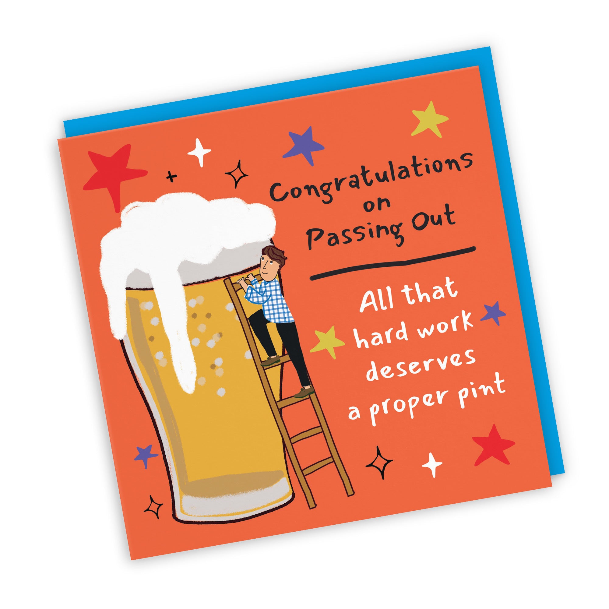 Men's Passing Out Congratulations Card Big Beer Laugh Out Loud - Default Title (GK00324)