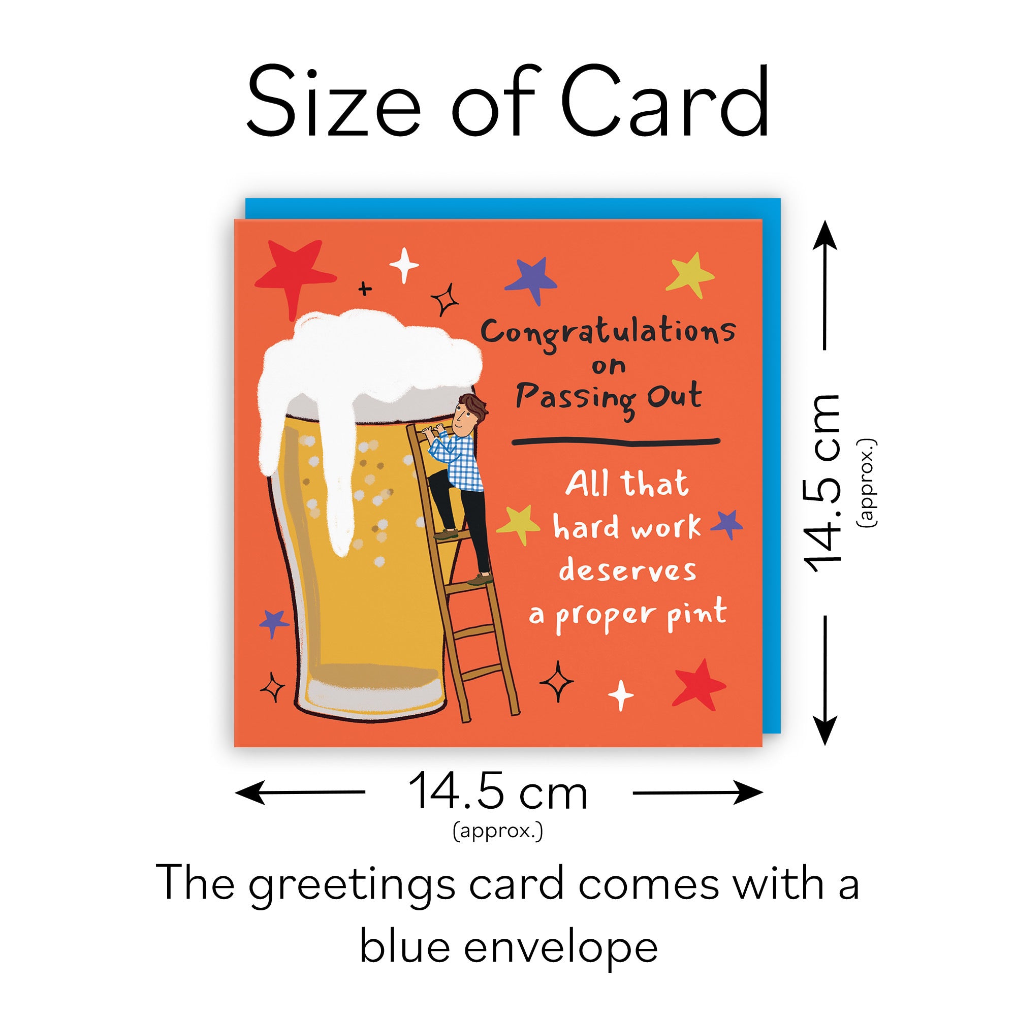 Men's Passing Out Congratulations Card Big Beer Laugh Out Loud - Default Title (GK00324)