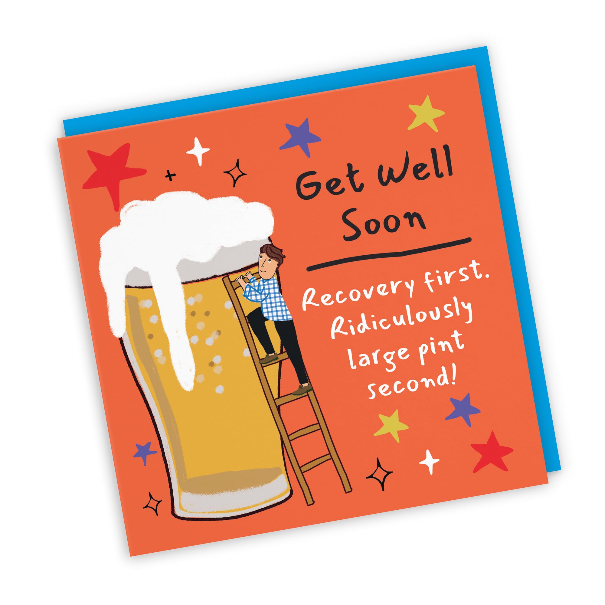 Men's Get Well Card Big Beer Laugh Out Loud - Default Title (GK00329)