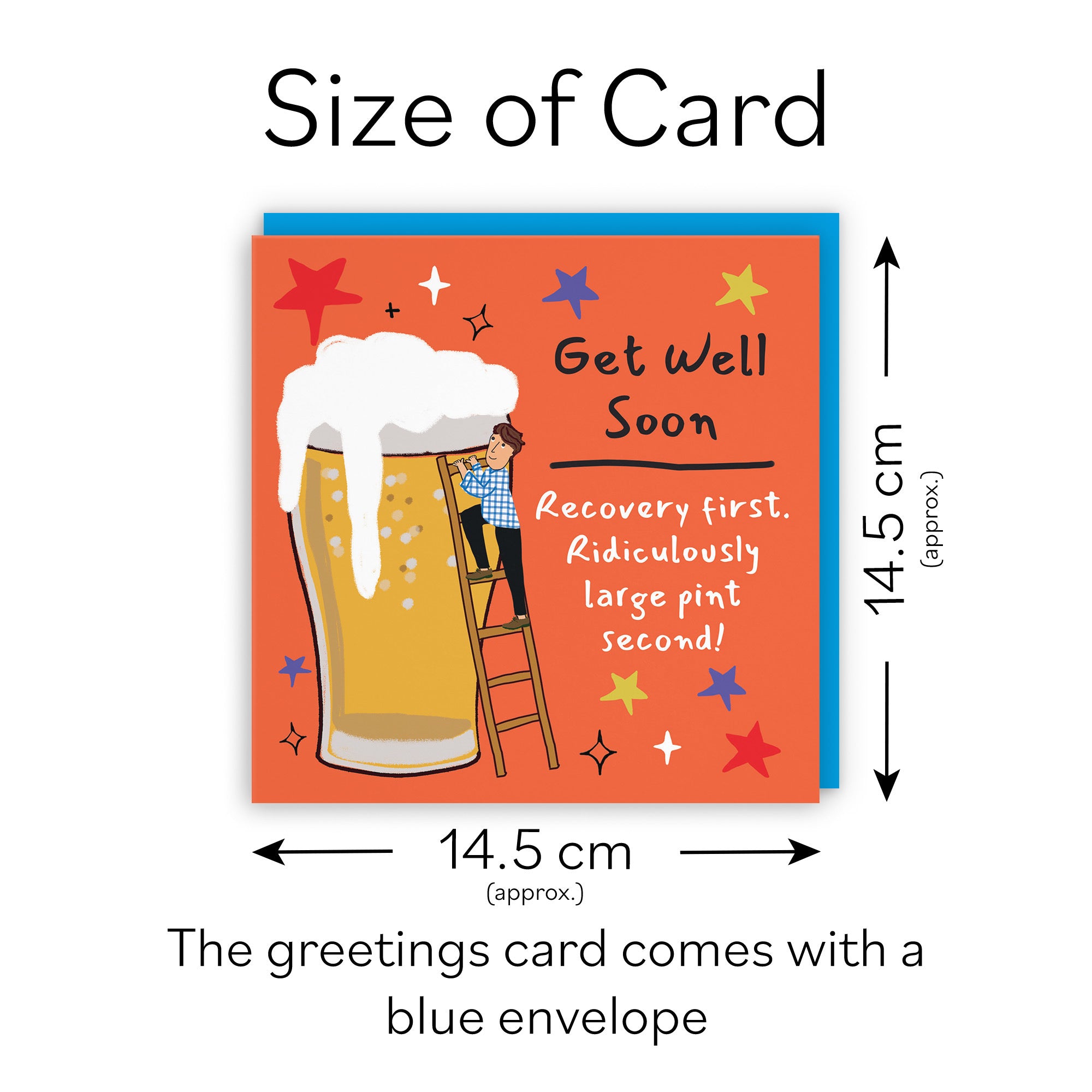 Men's Get Well Card Big Beer Laugh Out Loud - Default Title (GK00329)