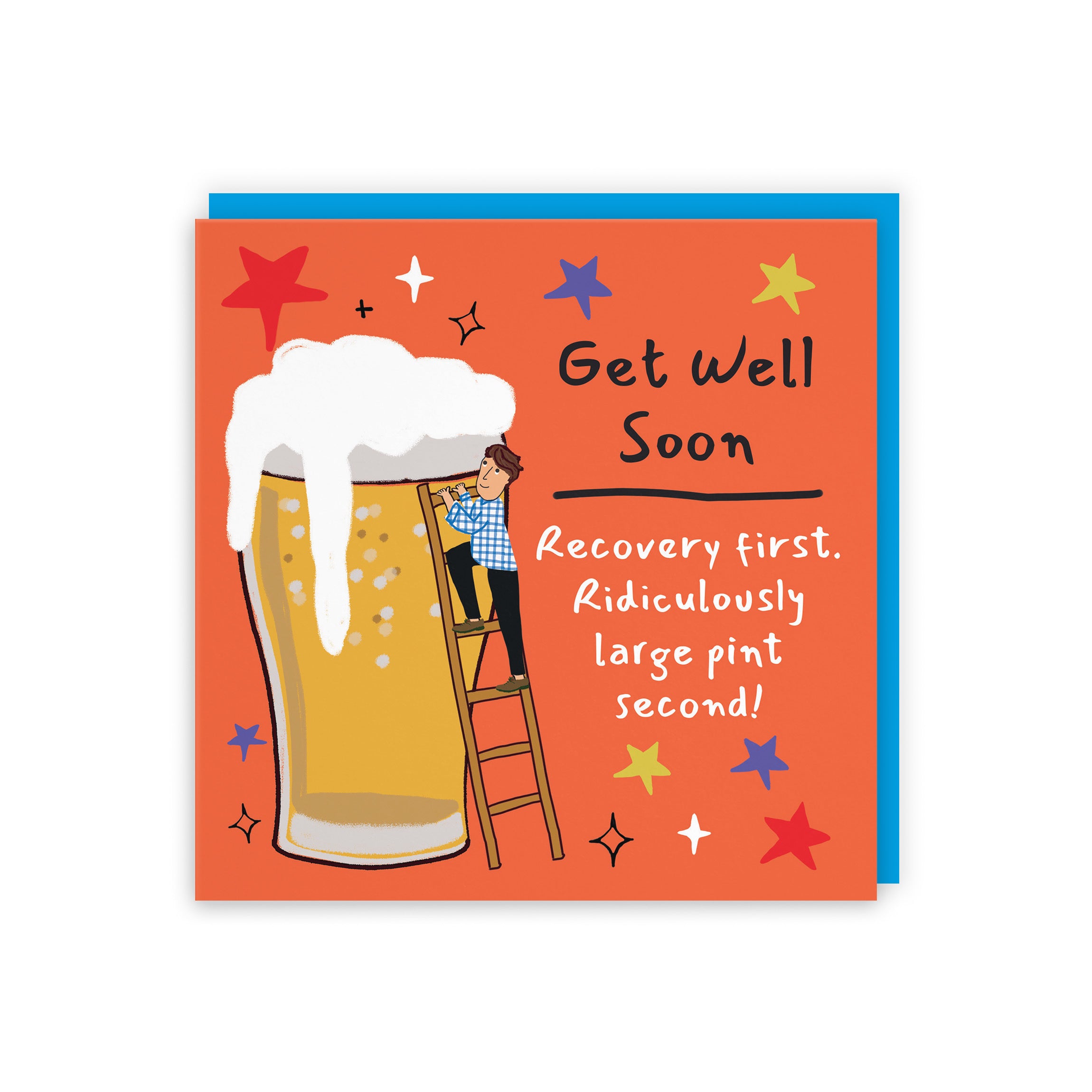 Men's Get Well Card Big Beer Laugh Out Loud - Default Title (GK00329)
