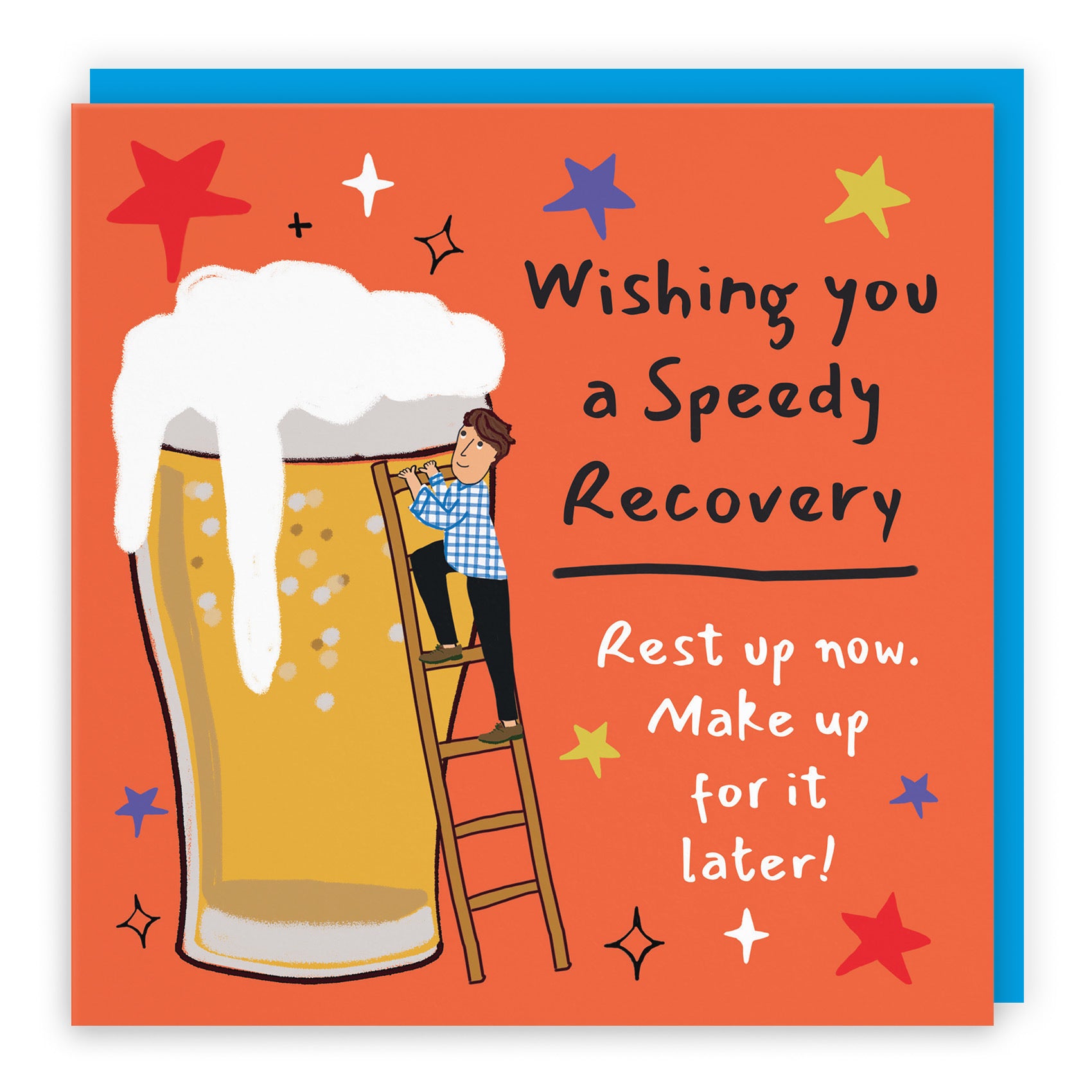 Men's Speedy Recovery Get Well Card Big Beer Laugh Out Loud - Default Title (GK00331)