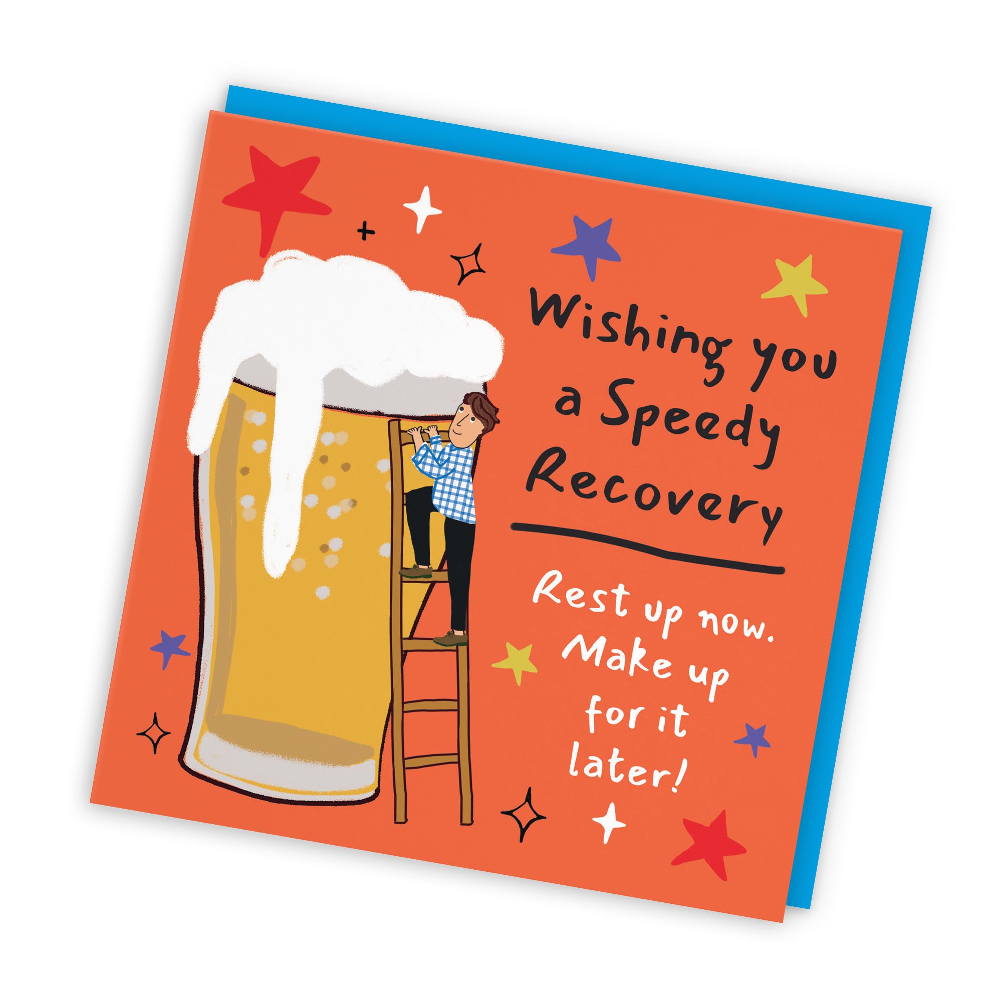 Men's Speedy Recovery Get Well Card Big Beer Laugh Out Loud - Default Title (GK00331)