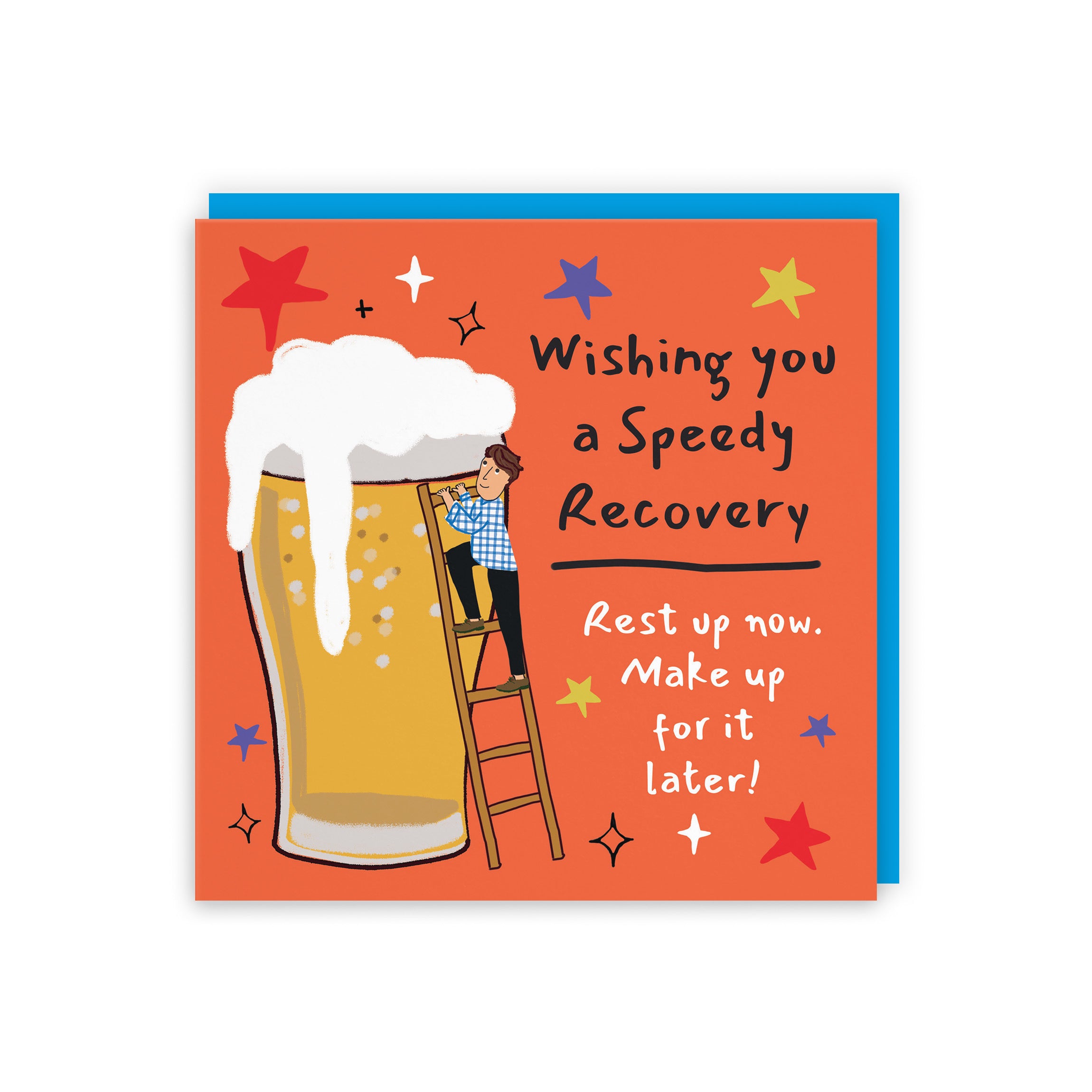 Men's Speedy Recovery Get Well Card Big Beer Laugh Out Loud - Default Title (GK00331)
