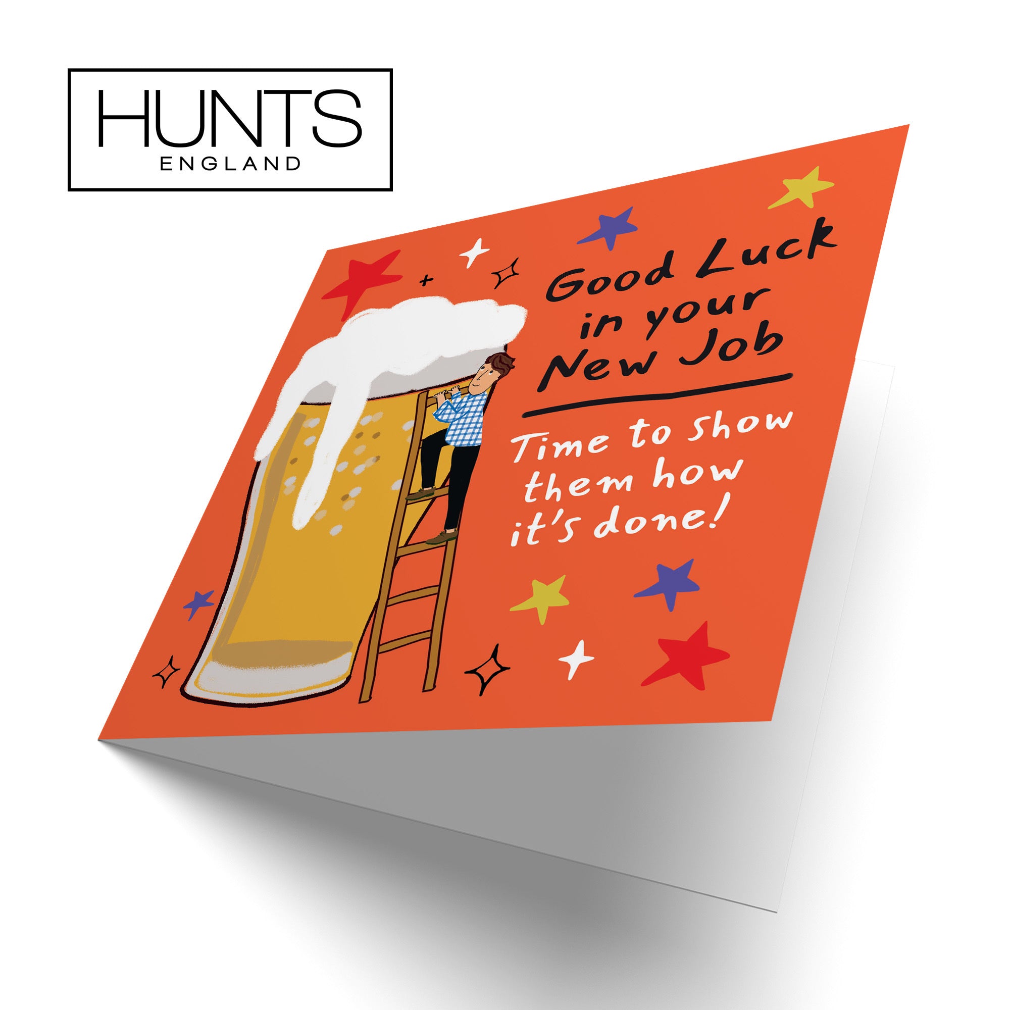 Men's New Job Good Luck Card Big Beer Laugh Out Loud - Default Title (GK00333)