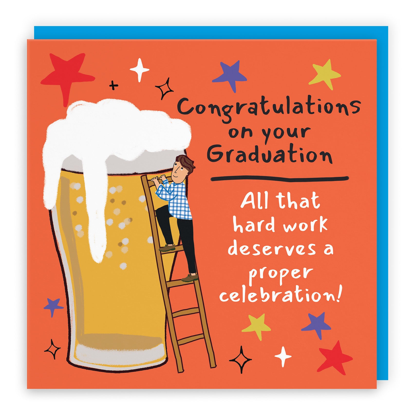 Men's Graduation Card Big Beer Laugh Out Loud - Default Title (GK00335)