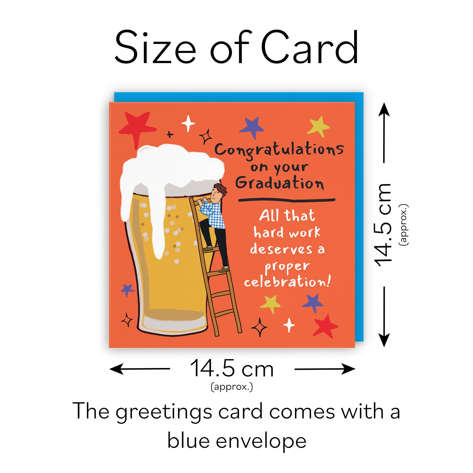 Men's Graduation Card Big Beer Laugh Out Loud - Default Title (GK00335)