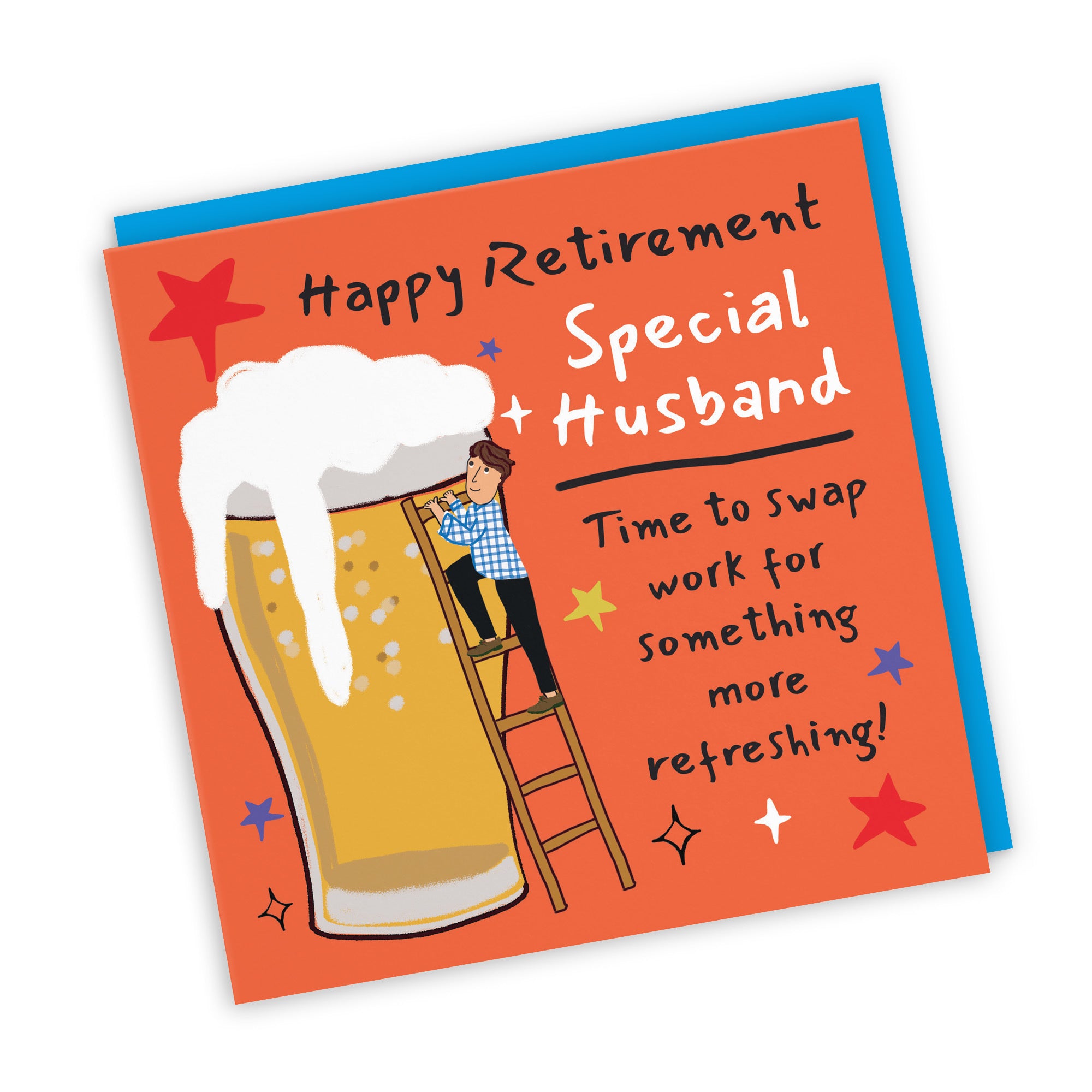 Husband Retirement Card Big Beer Laugh Out Loud - Default Title (GK00340)