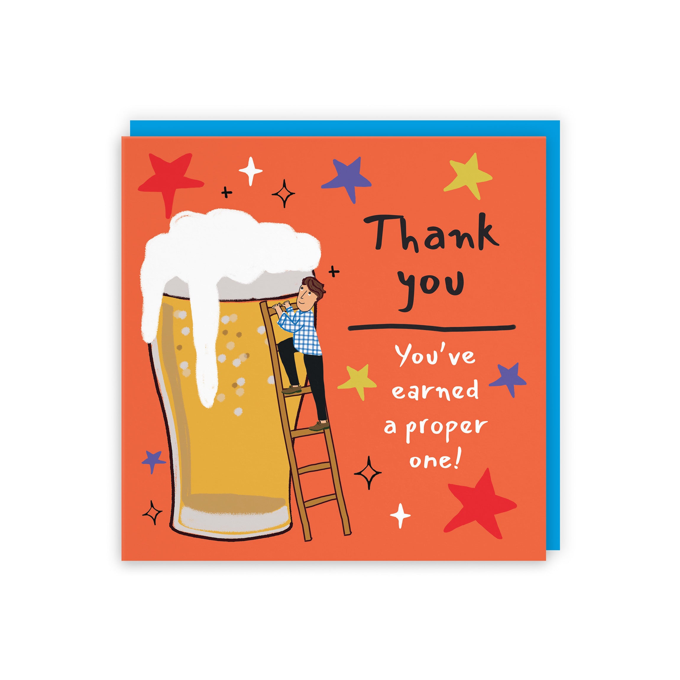 Men's Thank You Card Big Beer Laugh Out Loud - Default Title (GK00341)