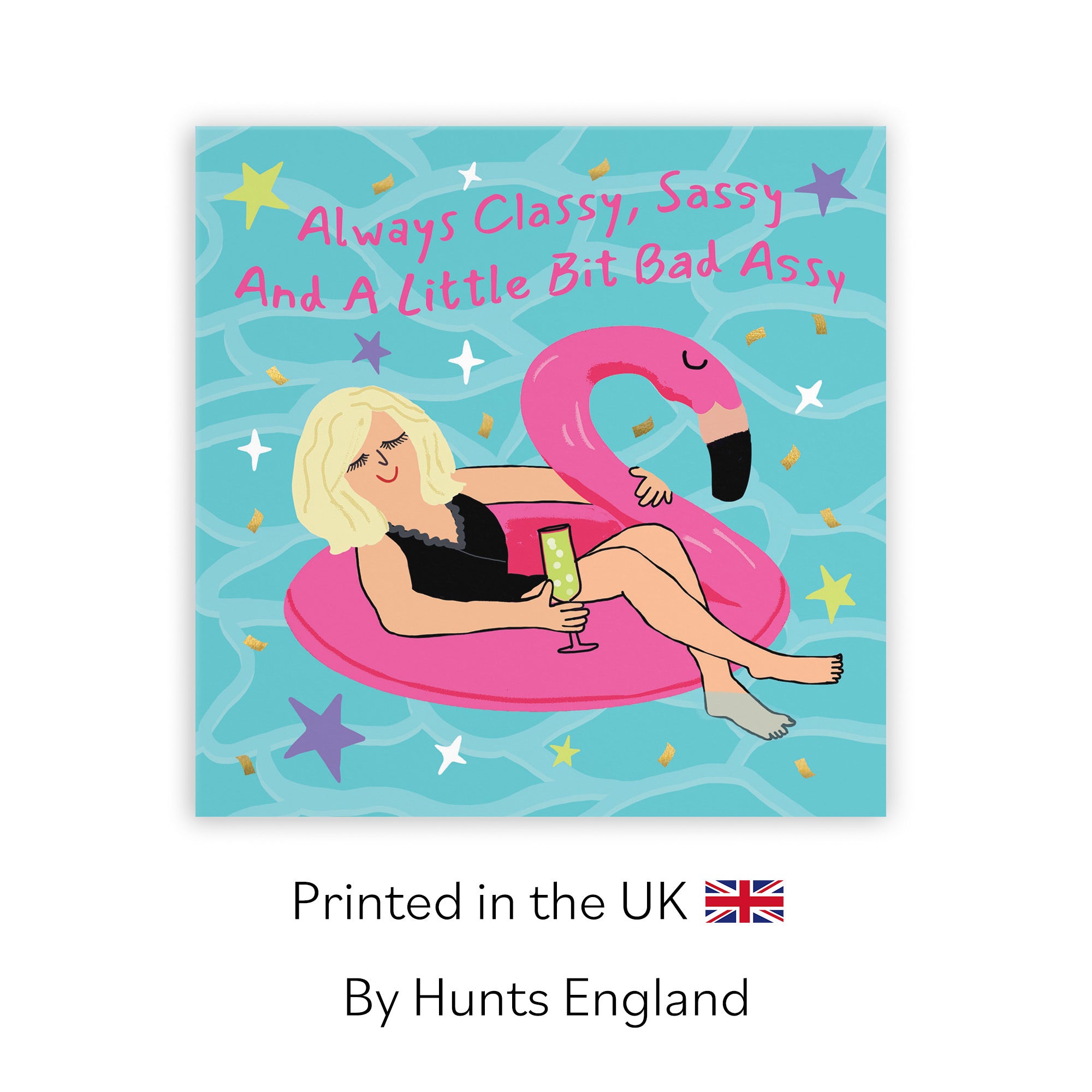 Women's Any Occasion Card Flamingo Float Laugh Out Loud - Default Title (GK00344)