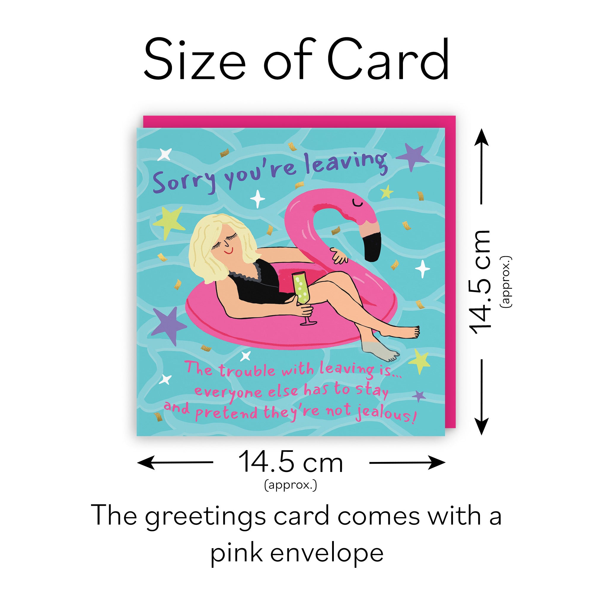 Women's Leaving Card Flamingo Float Laugh Out Loud - Default Title (GK00475)