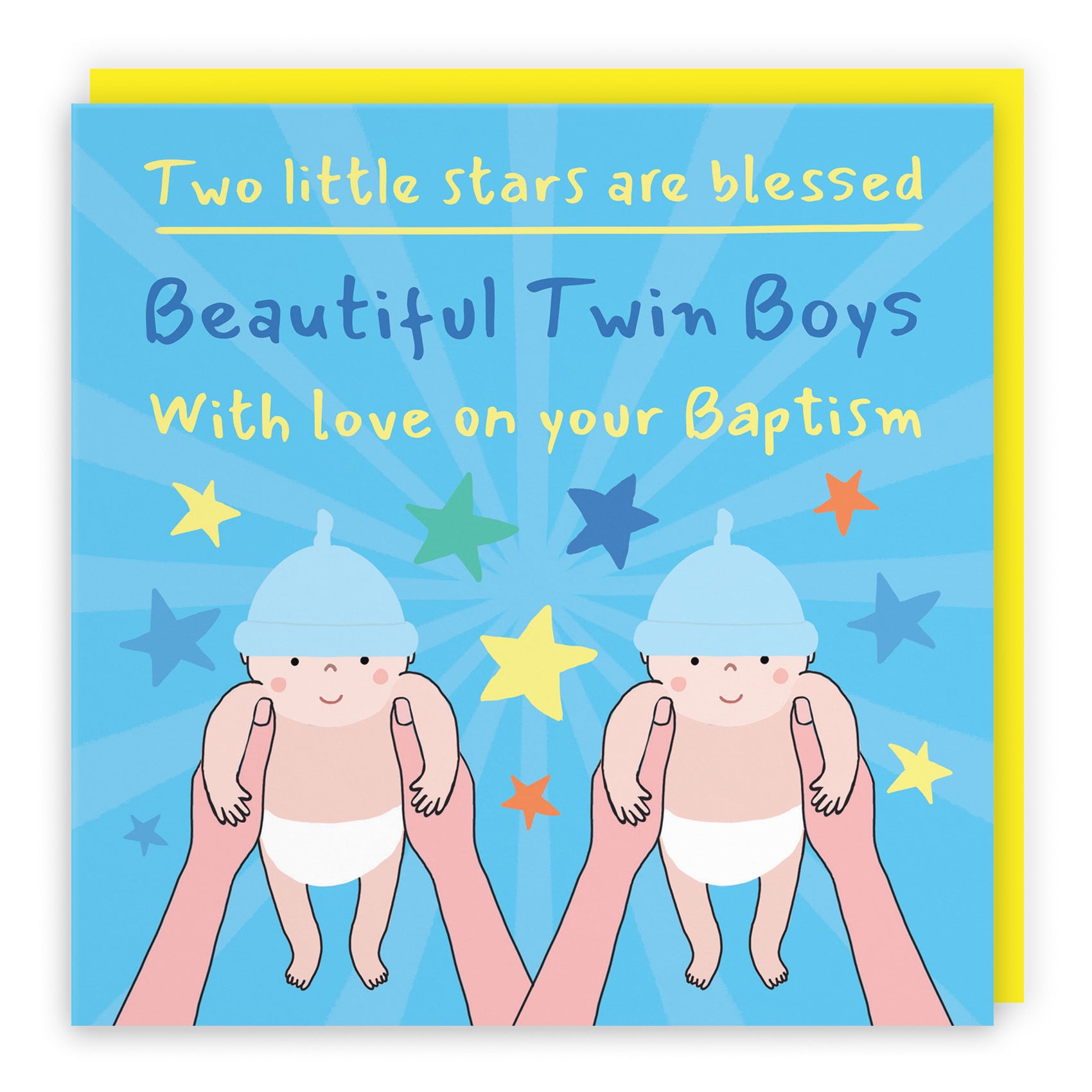 Twin Boys Baptism Card Bundle Of Joy Laugh Out Loud - Default Title (GK00507)