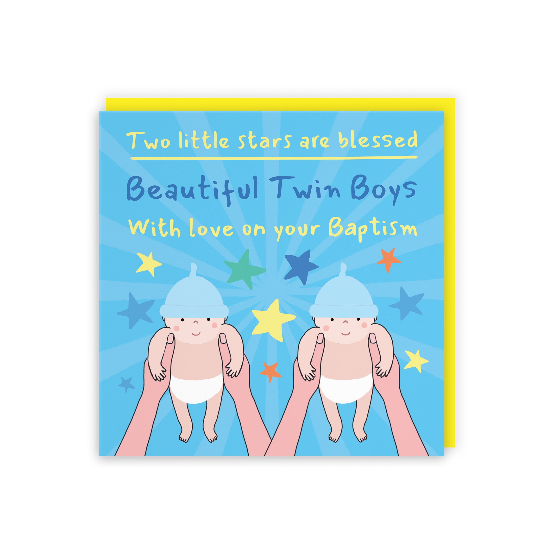Twin Boys Baptism Card Bundle Of Joy Laugh Out Loud - Default Title (GK00507)