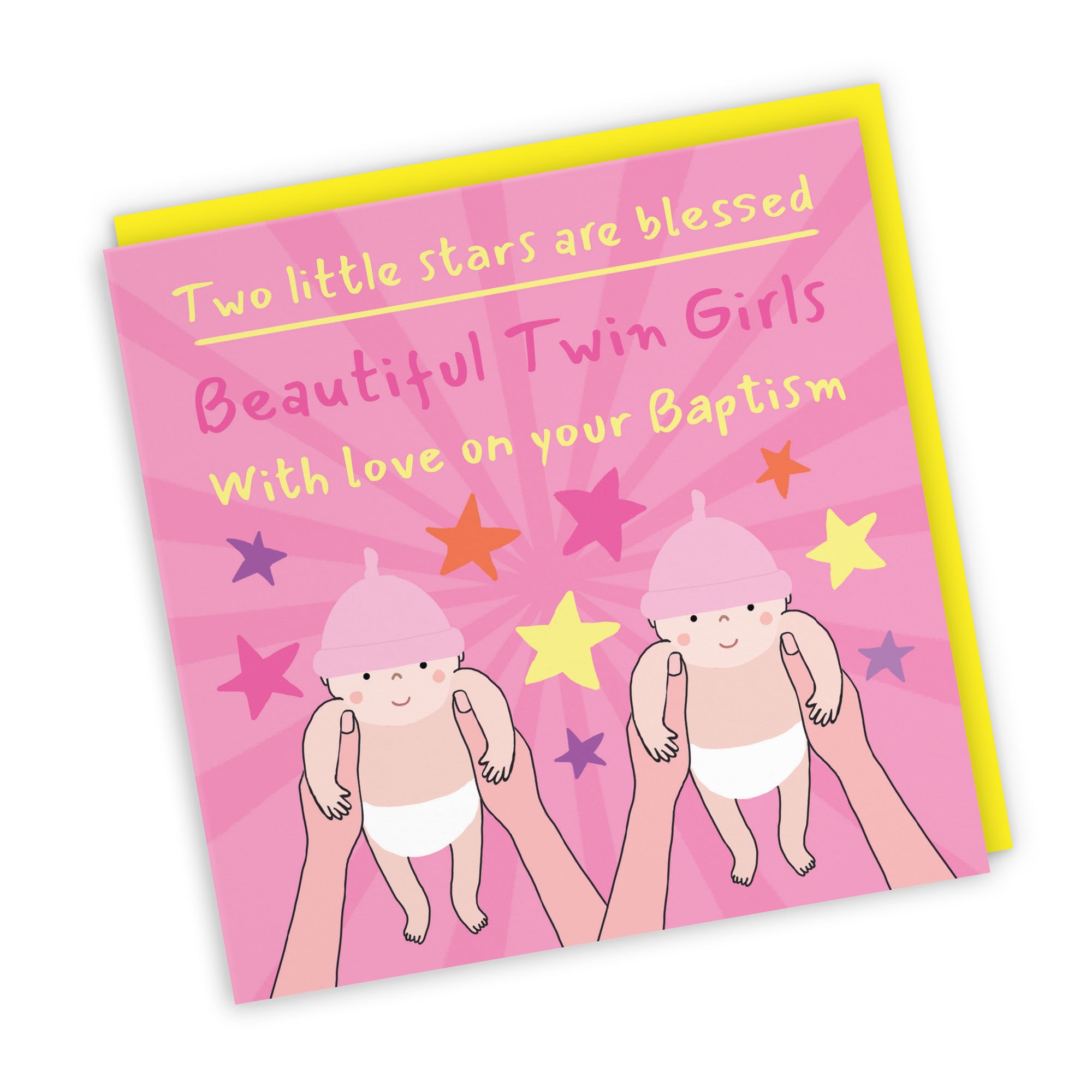 Twin Girls Baptism Card Bundle Of Joy Laugh Out Loud - Default Title (GK00508)