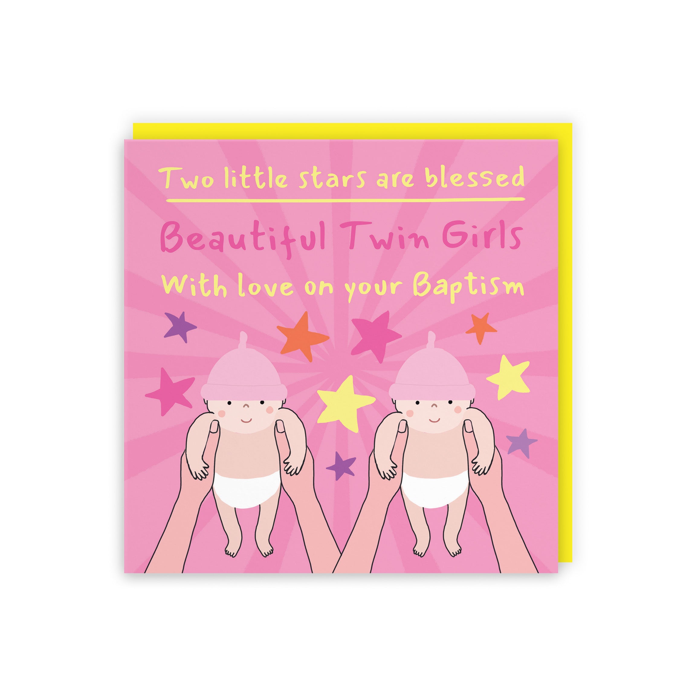 Twin Girls Baptism Card Bundle Of Joy Laugh Out Loud - Default Title (GK00508)