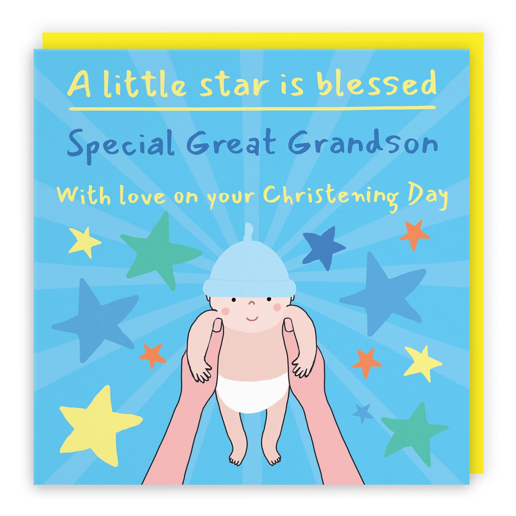 Great Grandson Christening Card Bundle Of Joy Laugh Out Loud - Default Title (GK00522)
