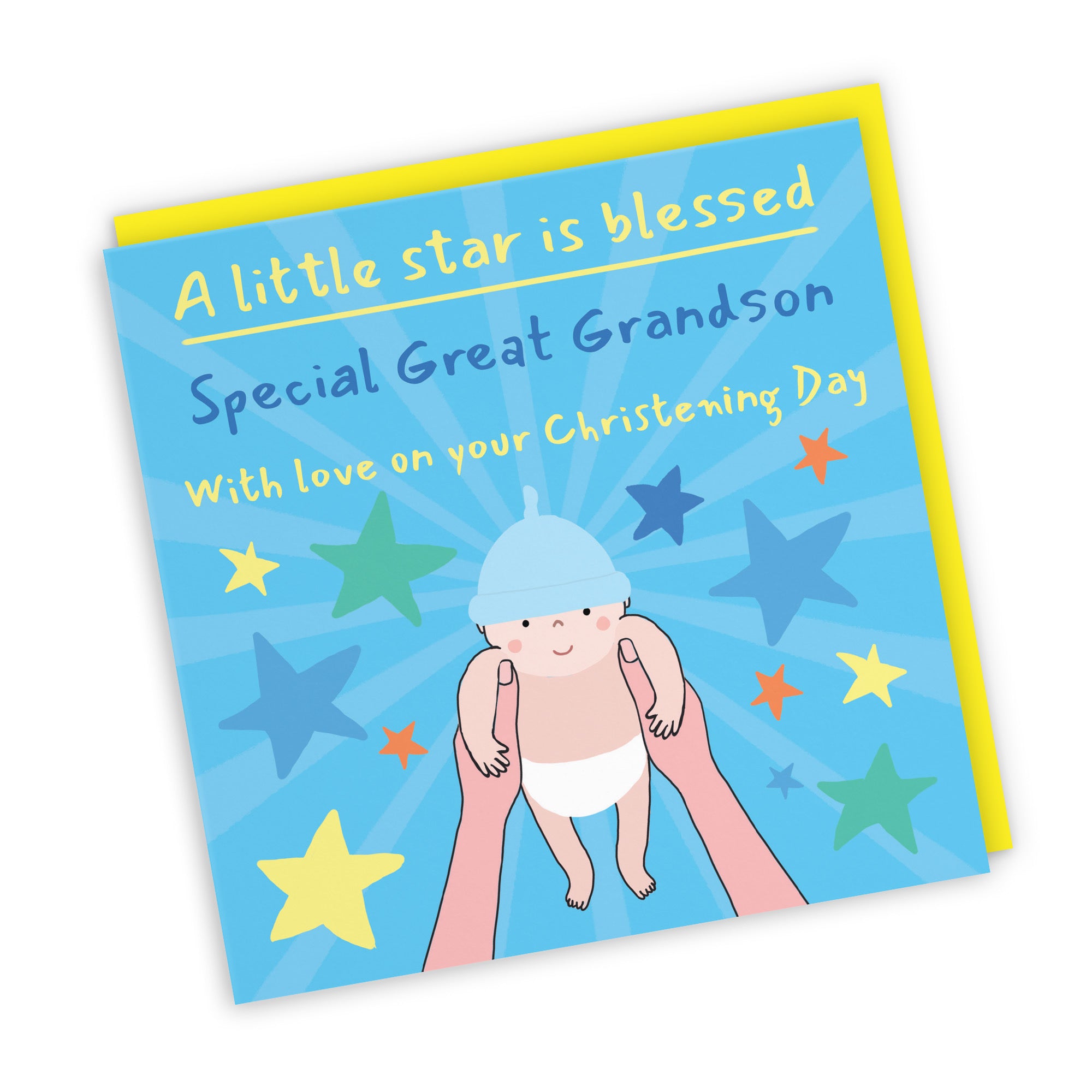 Great Grandson Christening Card Bundle Of Joy Laugh Out Loud - Default Title (GK00522)