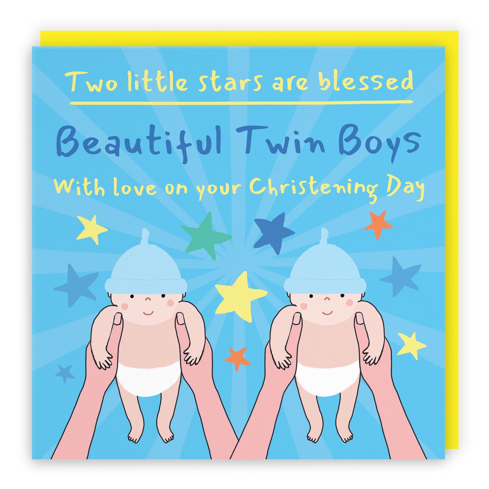 Twin Boys Christening Card Bundle Of Joy Laugh Out Loud - Default Title (GK00530)